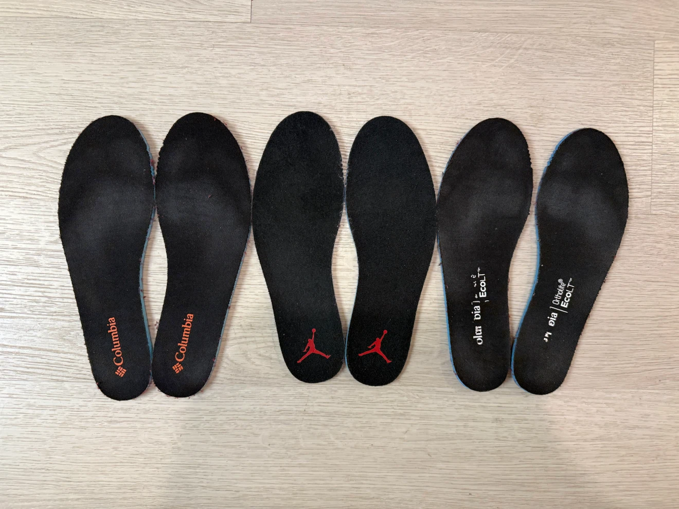 Assorted Shoe Insoles: Columbia and Jordan