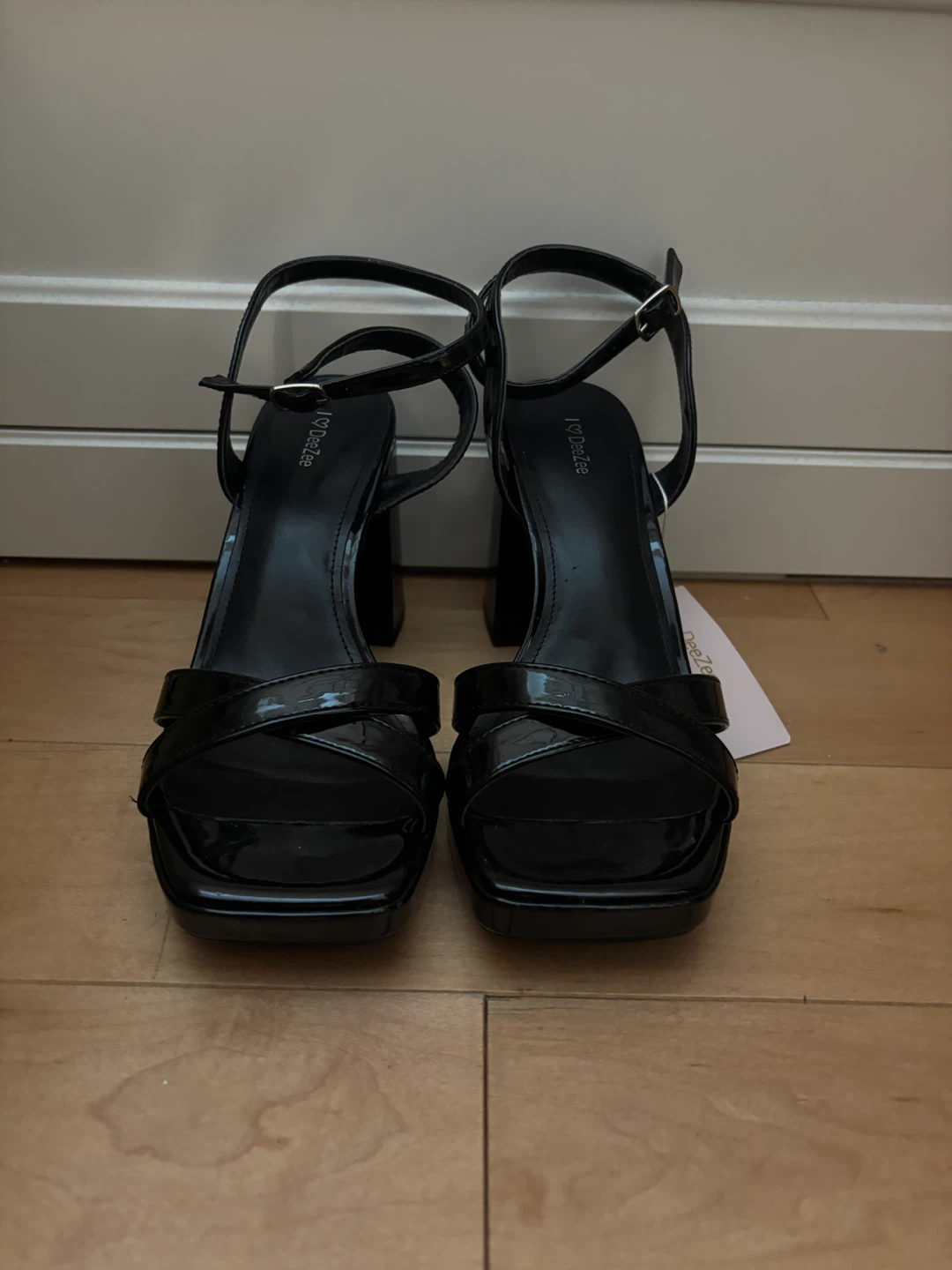 Black Block Heel Sandals