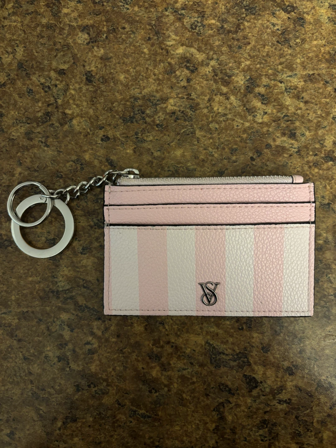 Victoria's Secret Striped Card Holder Keyring