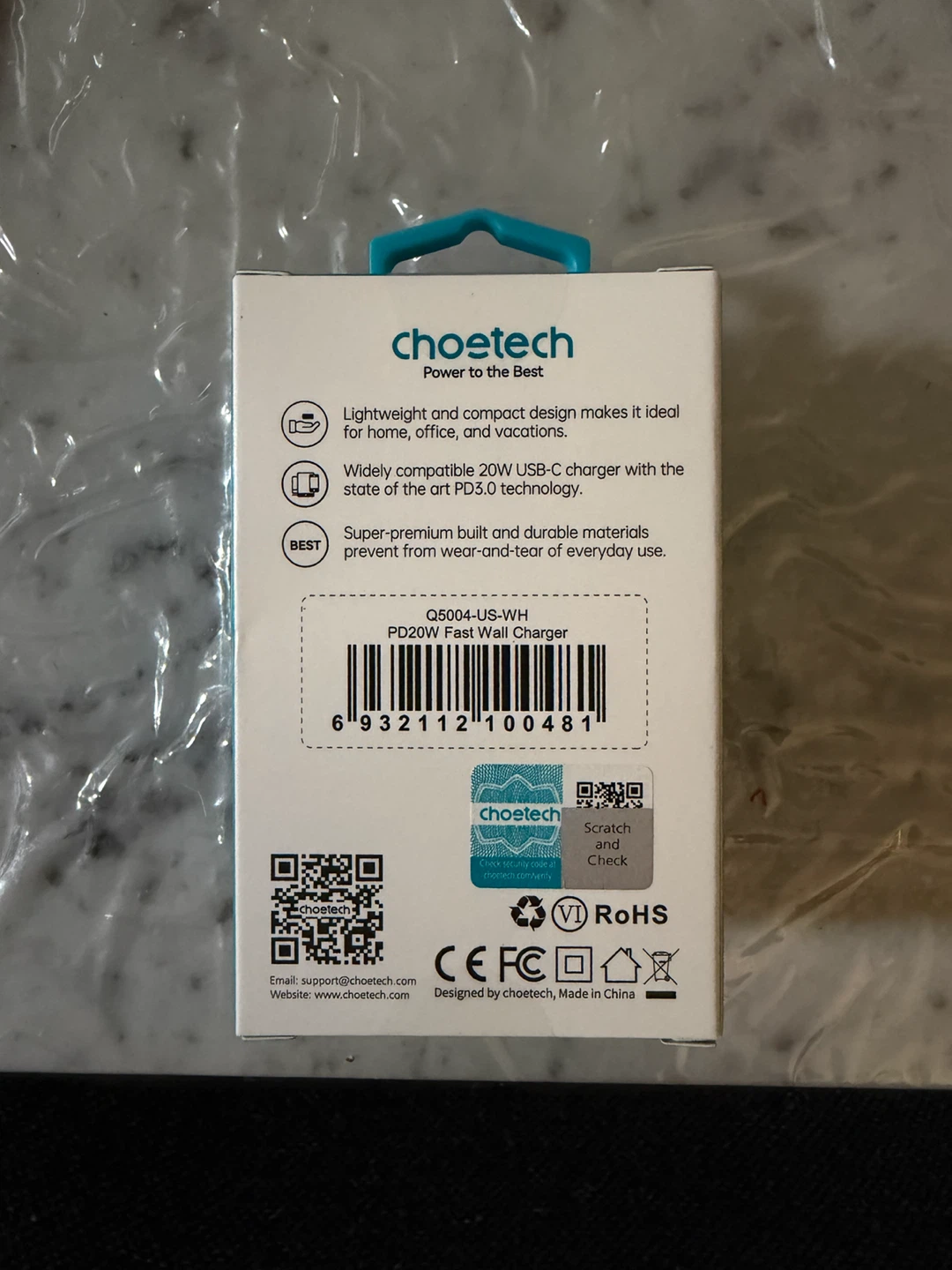 Choetech 20W USB-C PD Fast Wall Charger - photo 2