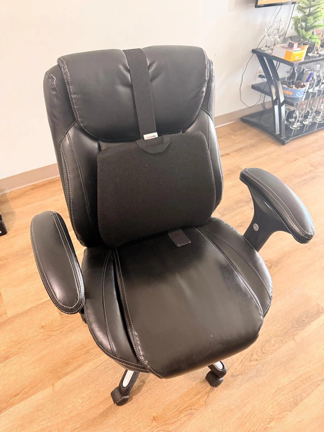 Chair with ErgoFoam Lumbar Support Pillow
