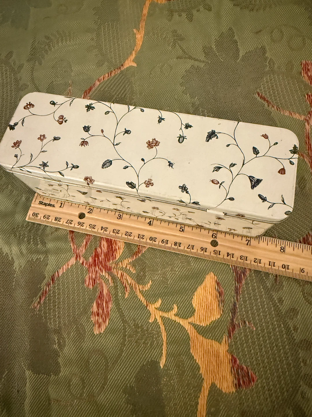 🏈Vintage Floral Metal Storage Tin - photo 3