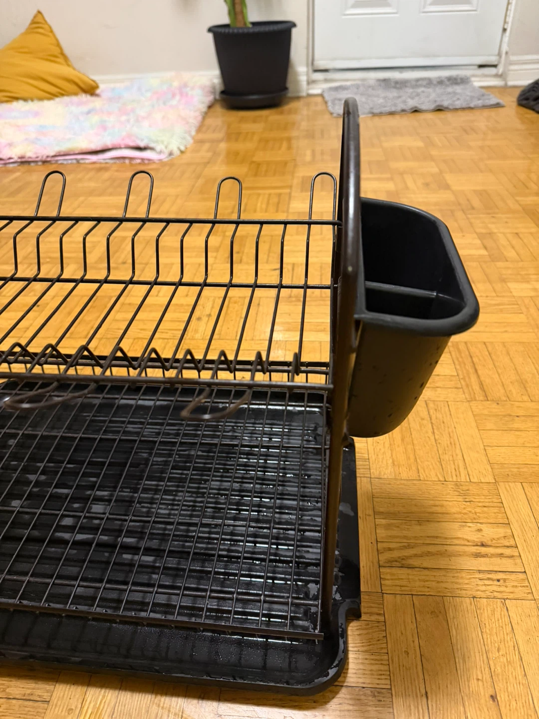 Two-tier black metal dish drying rack - photo 3