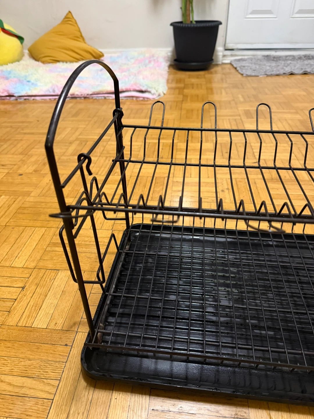 Two-tier black metal dish drying rack - photo 4