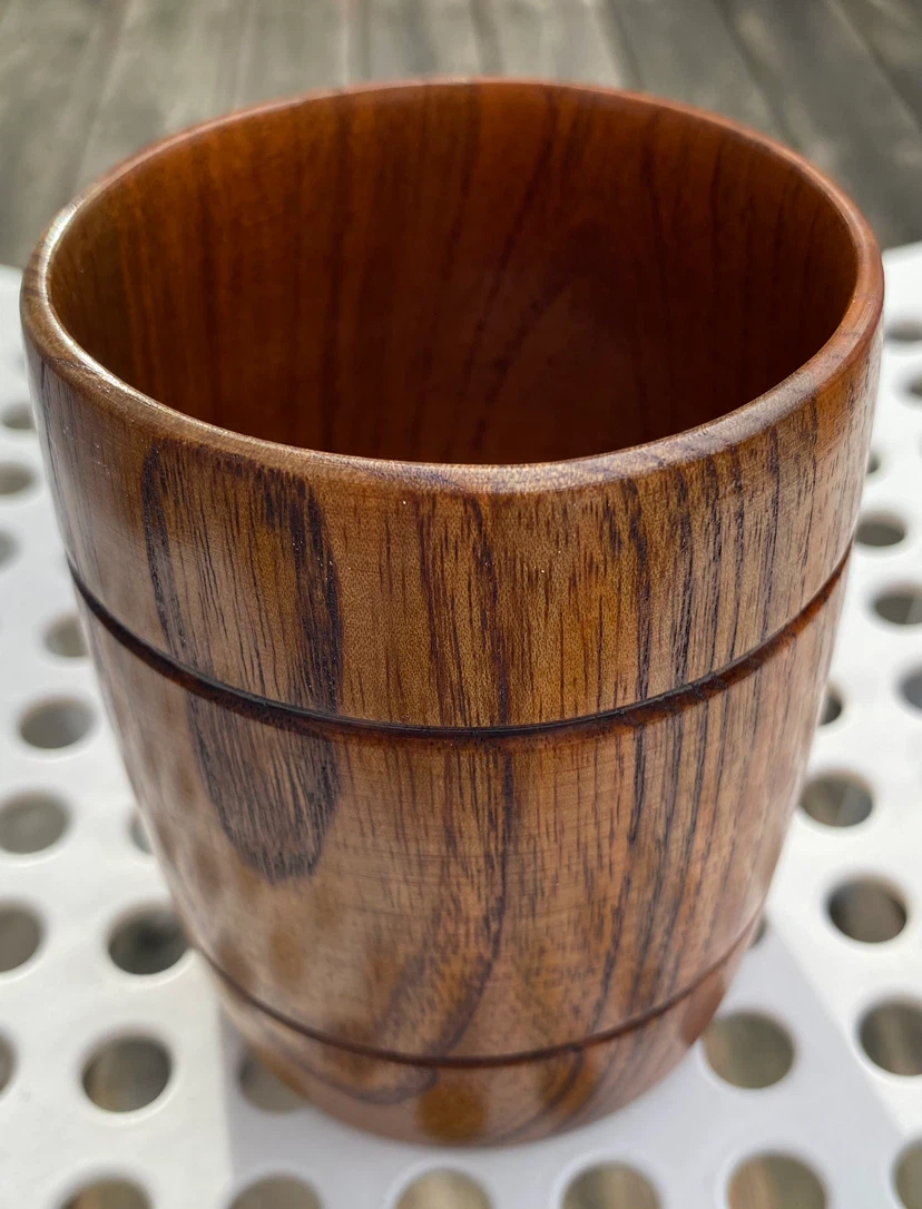 Wooden Whiskey Barrel Cup 🏈
