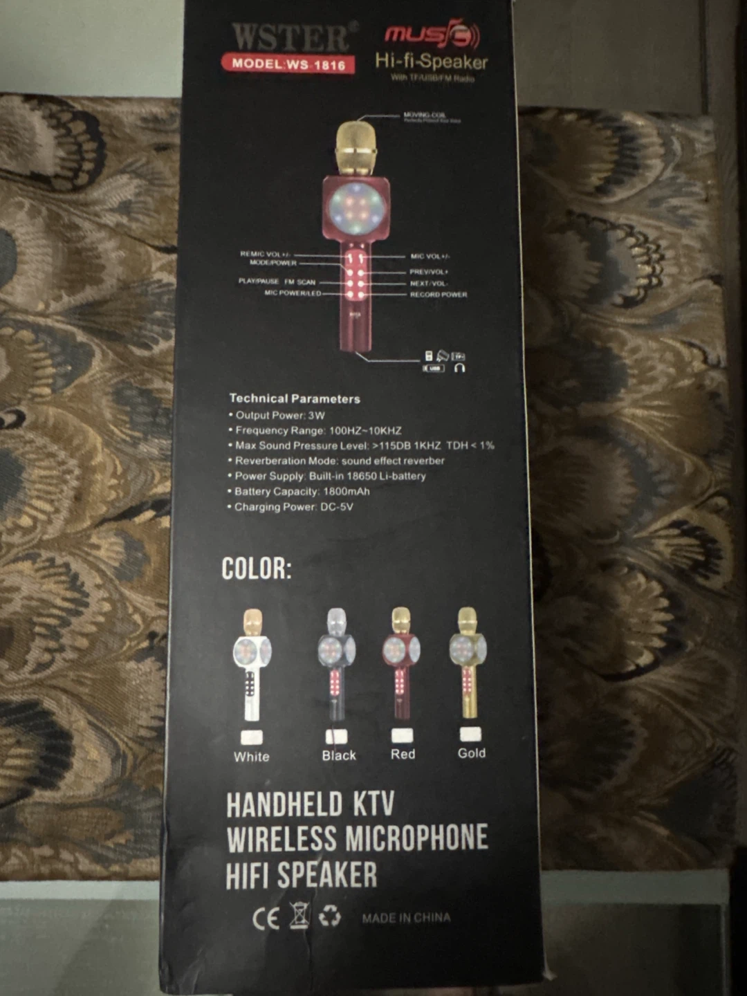 WSTER WS-1816 Wireless Karaoke Microphone - photo 2