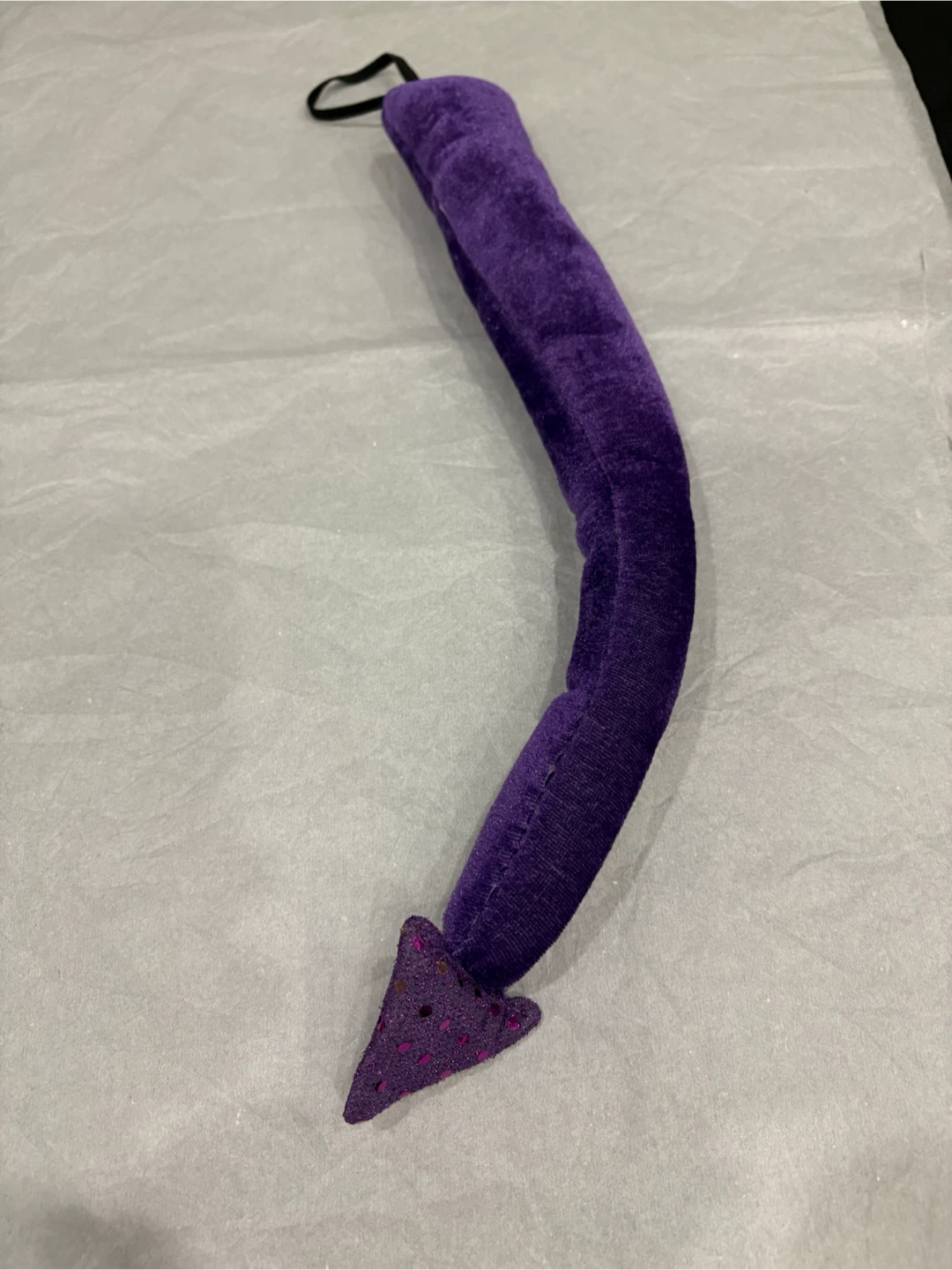 Purple Velvet Devil Tail and Bowtie Set - photo 3