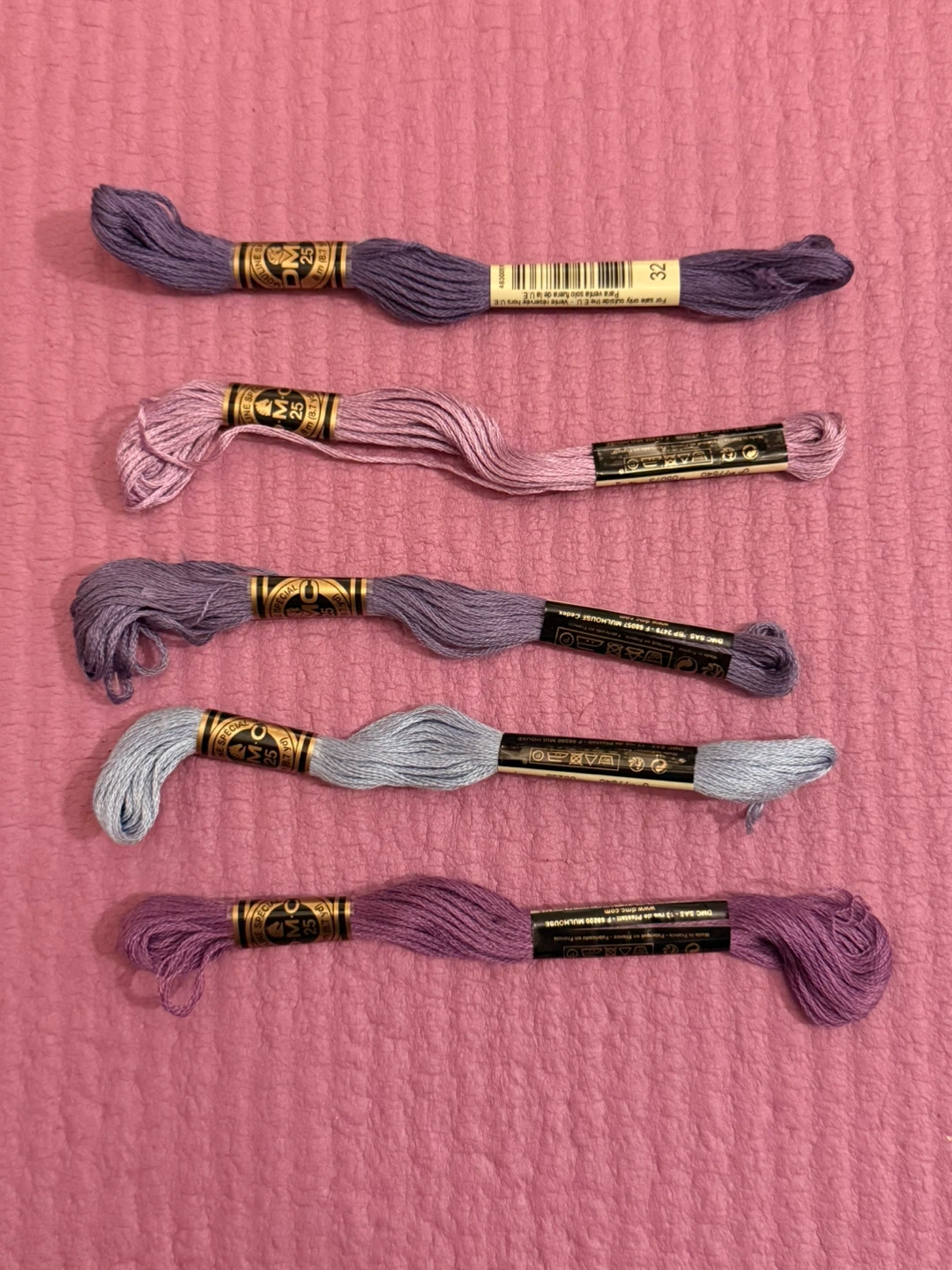 NEW✨🏈Purple DMC Mouline Special Embroidery Floss - Set of 5 - photo 2