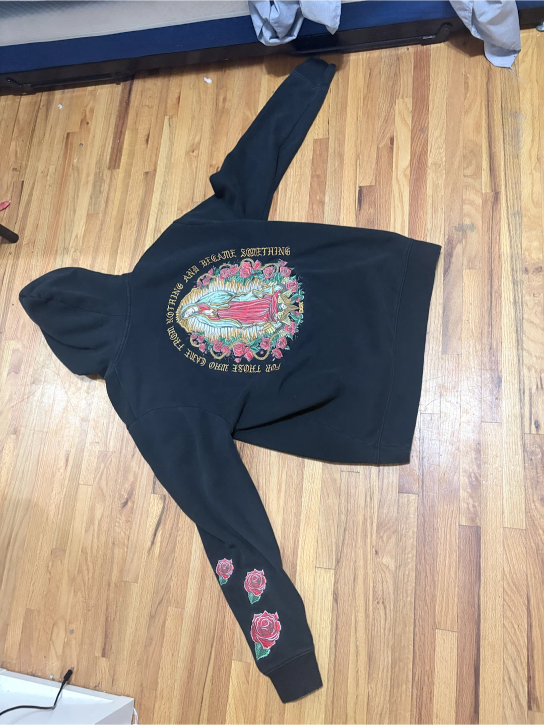 DGK Black Hoodie with Rose Graphic