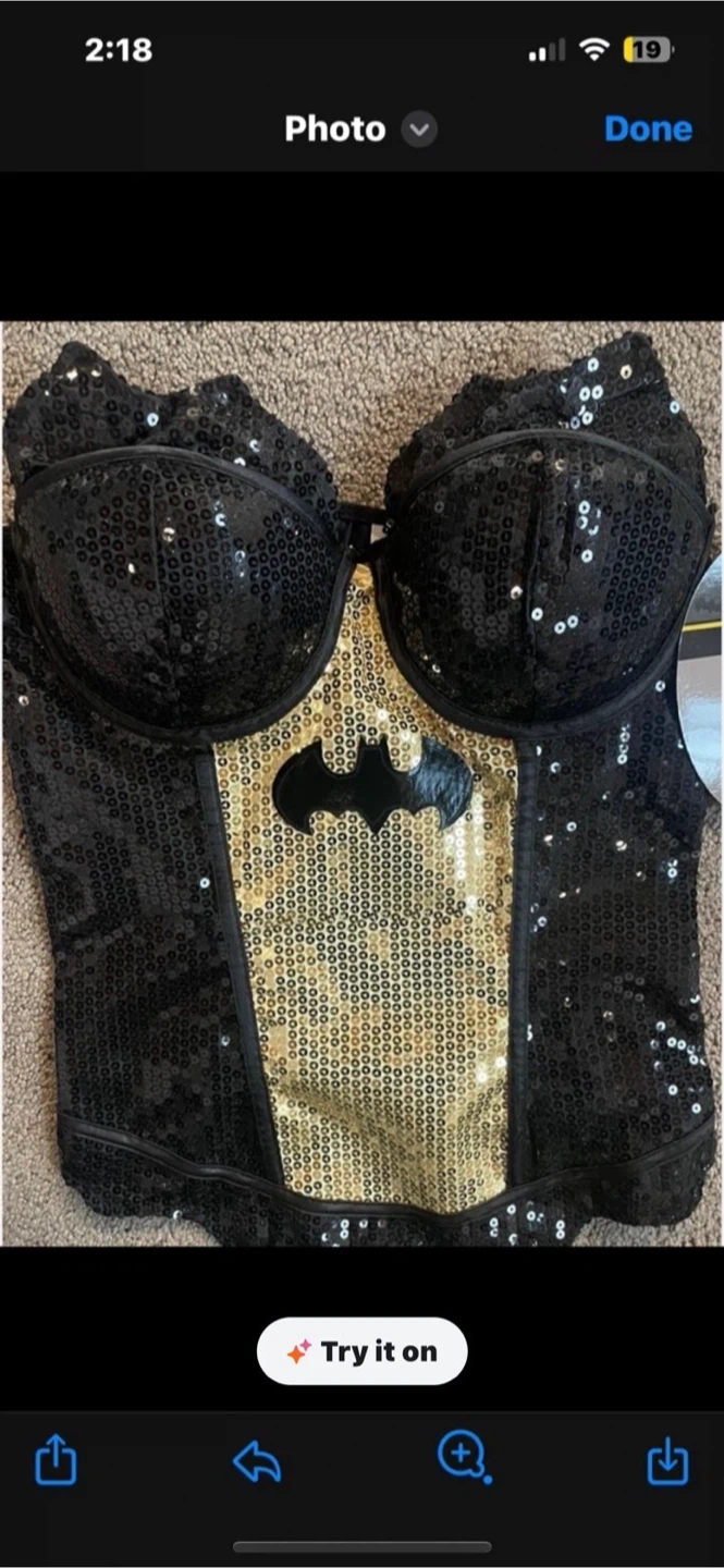 Batman Sequin Corset Top 🏈