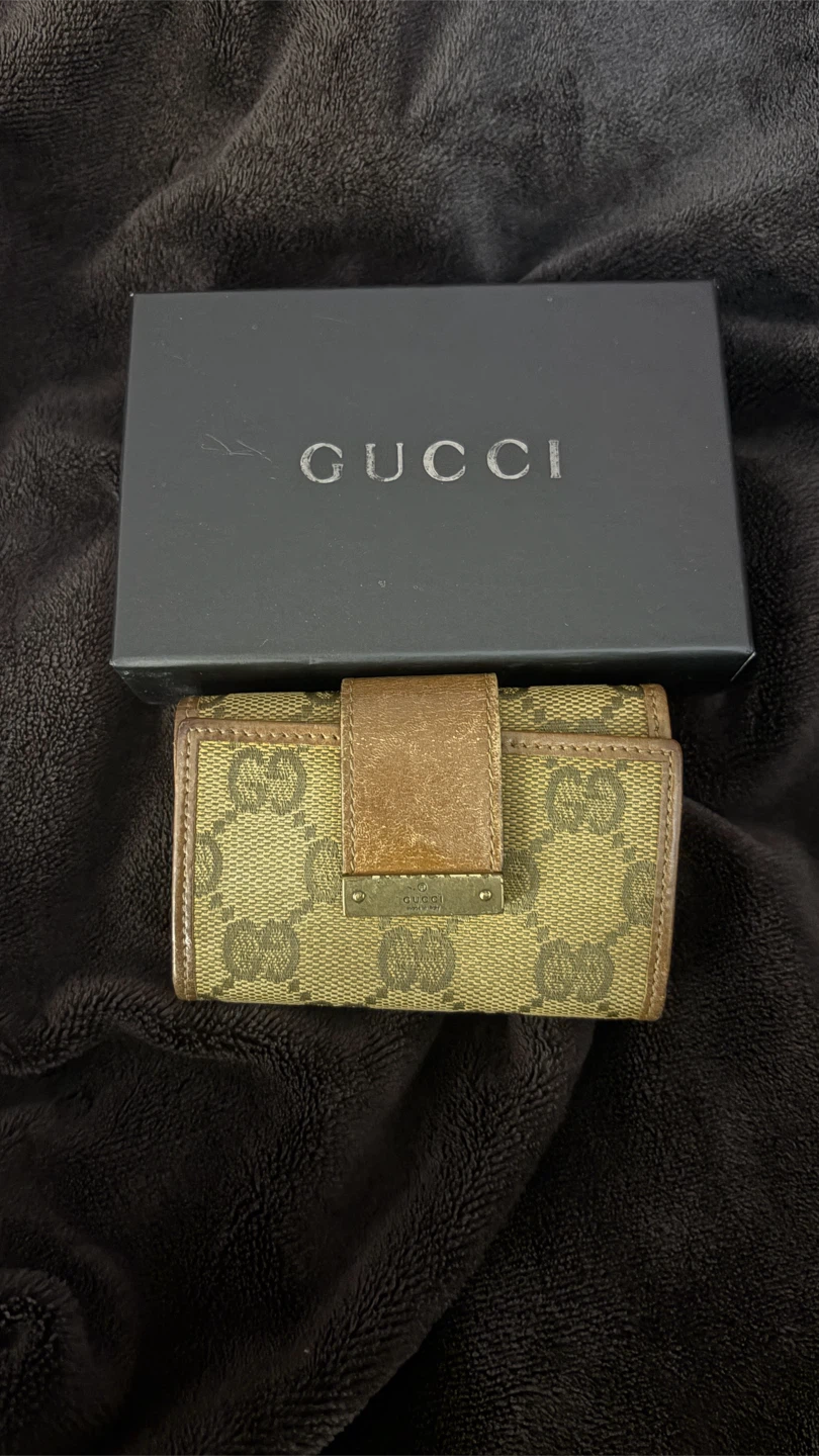 vintage Gucci GG monogram canvas key holder/key case