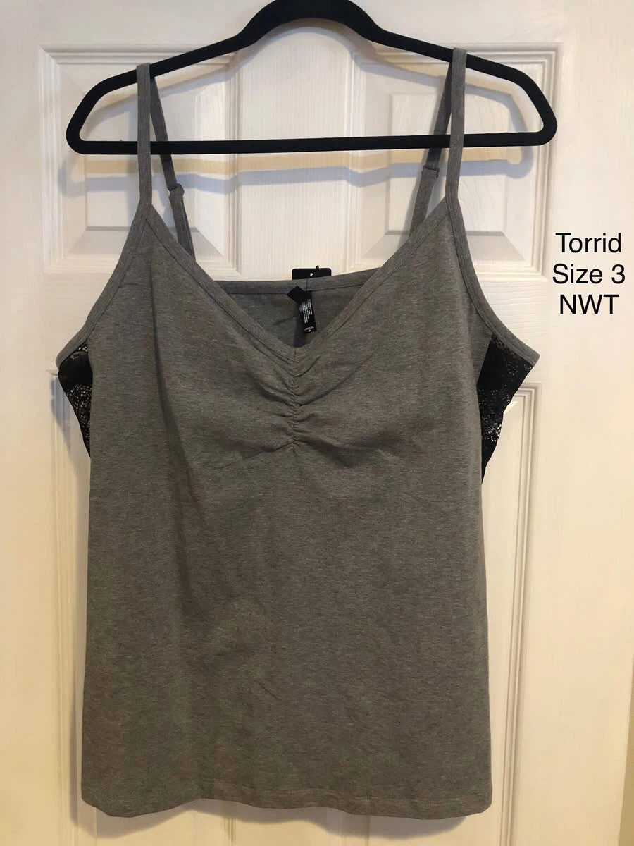 Torrid Grey Camisole Size 3 NWT 🏈