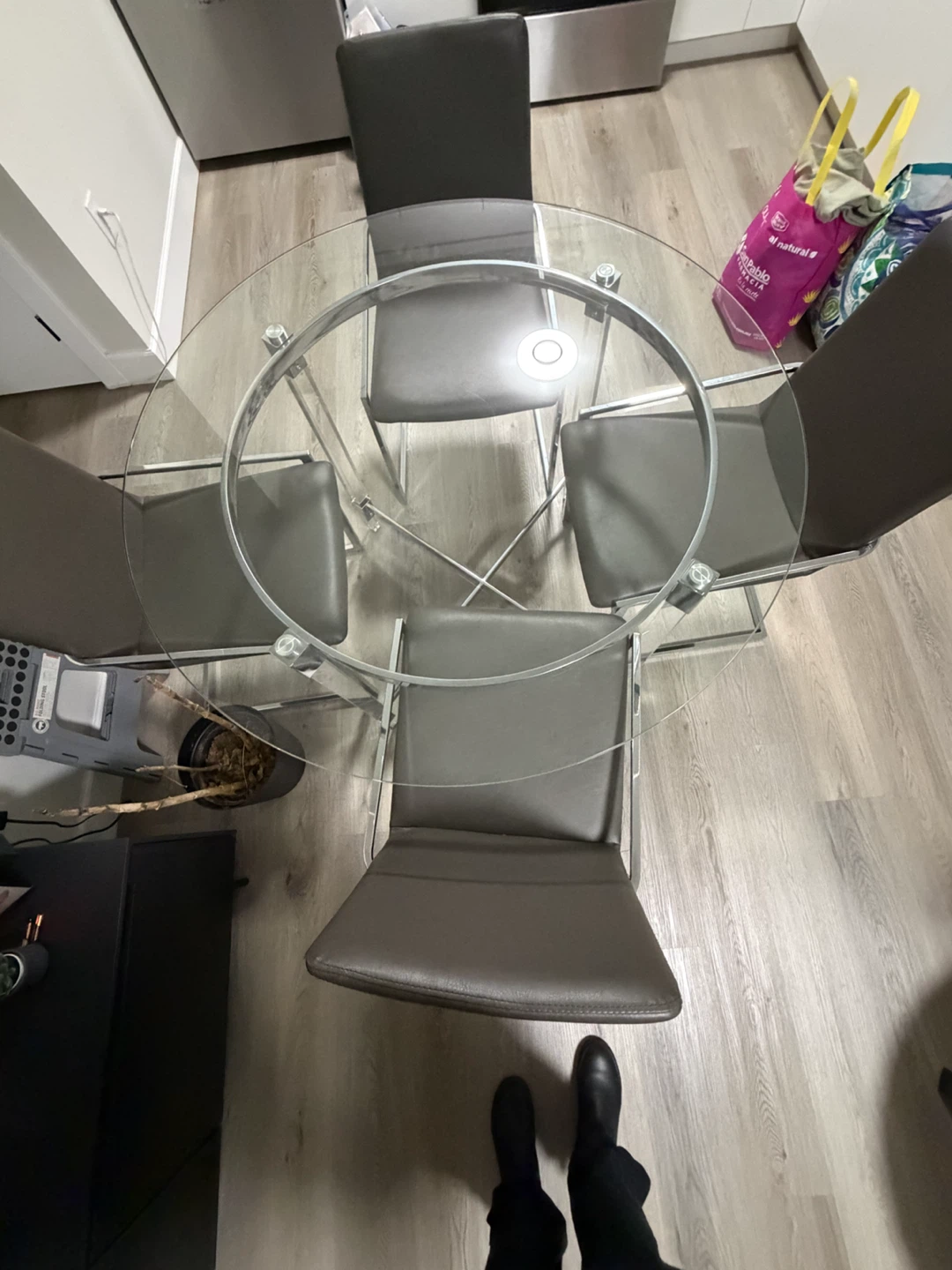 Glass Dining Table and 4 Chairs