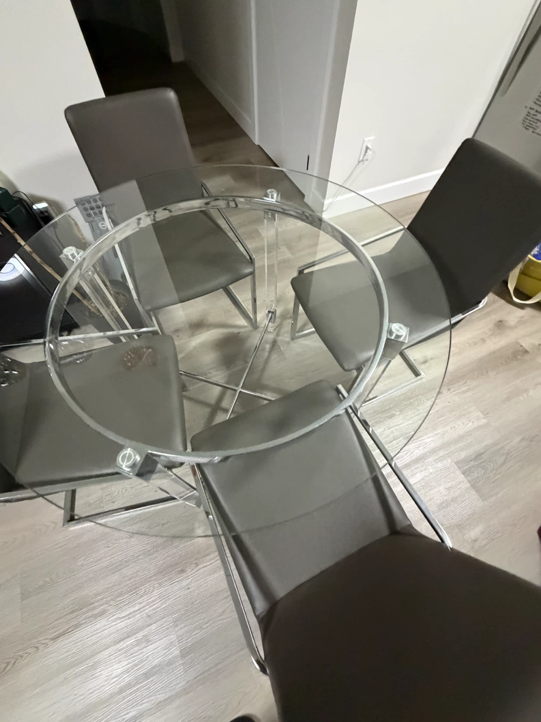 Glass Dining Table and 4 Chairs - photo 2