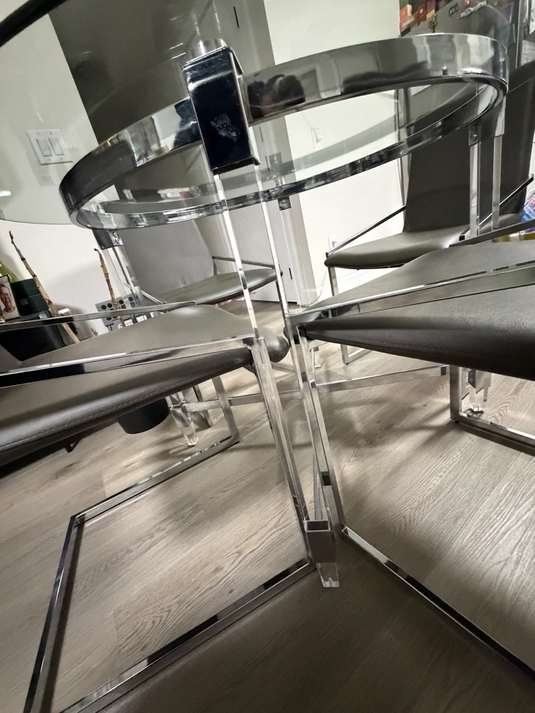 Glass Dining Table and 4 Chairs - photo 3