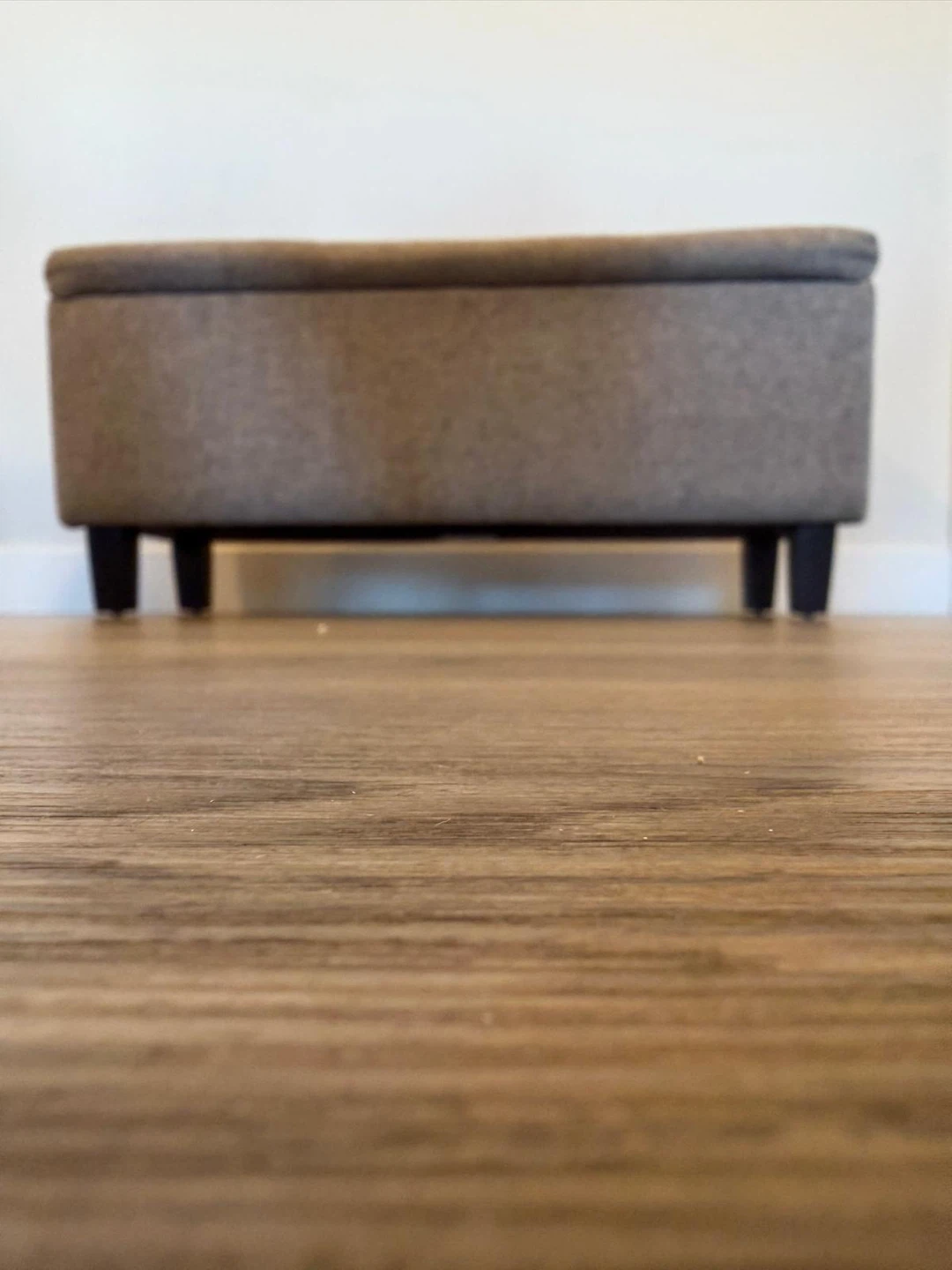 Grey Fabric Storage Ottoman - photo 2