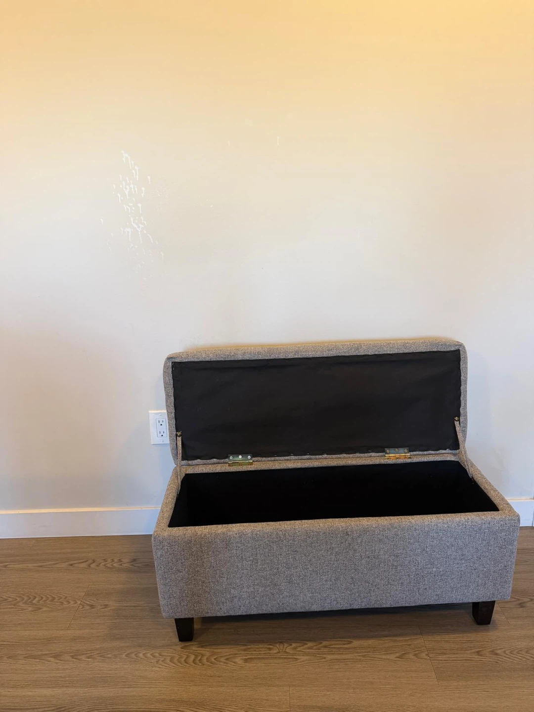 Grey Fabric Storage Ottoman - photo 3