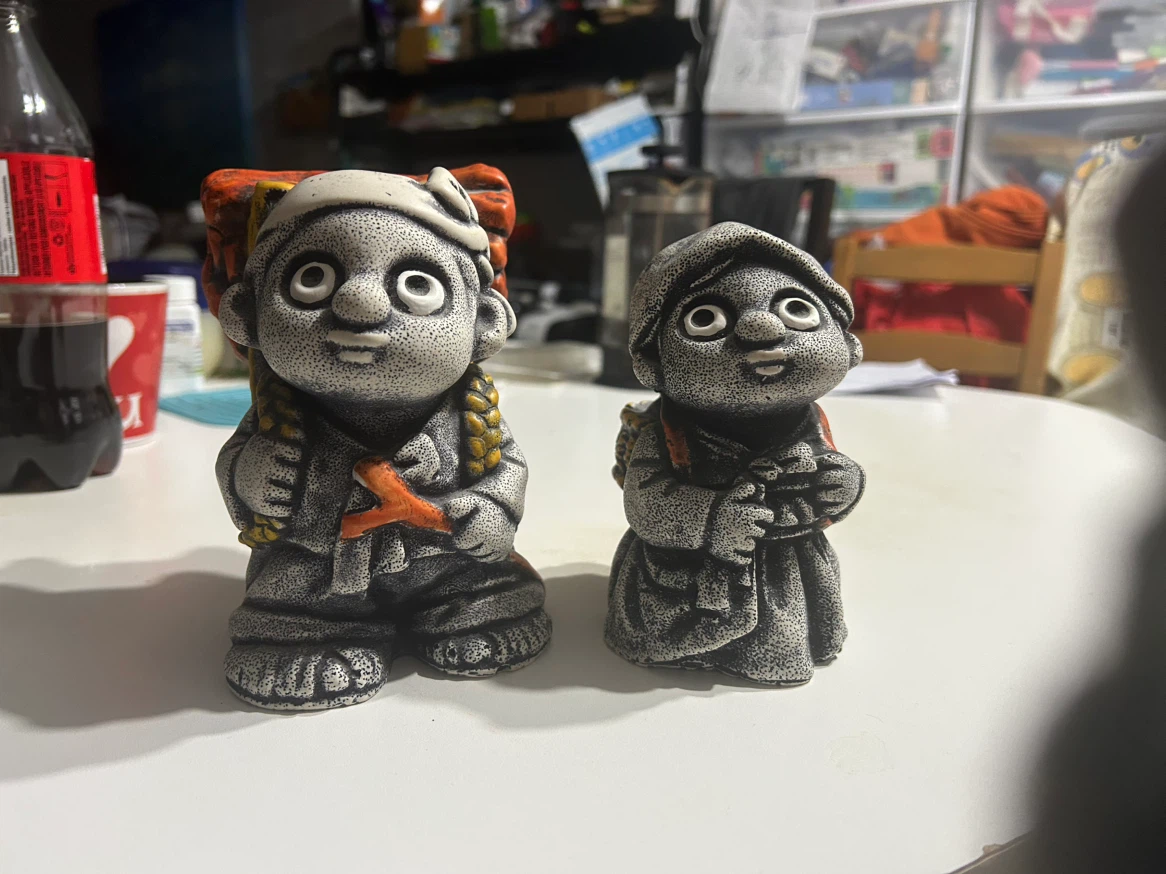 Vintage Ceramic Folk Couple Figurines