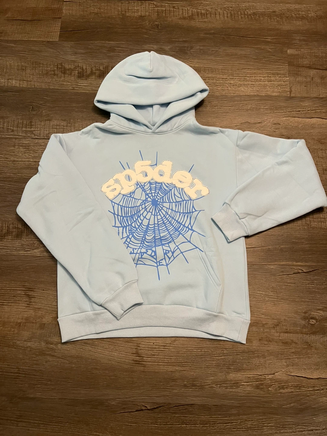 Sp5der Light Blue Hoodie