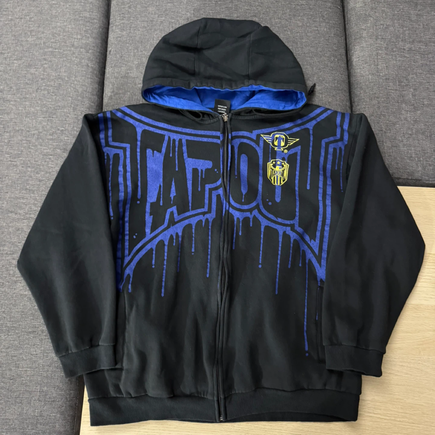 Tapout Full-Zip Hoodie Black and Blue