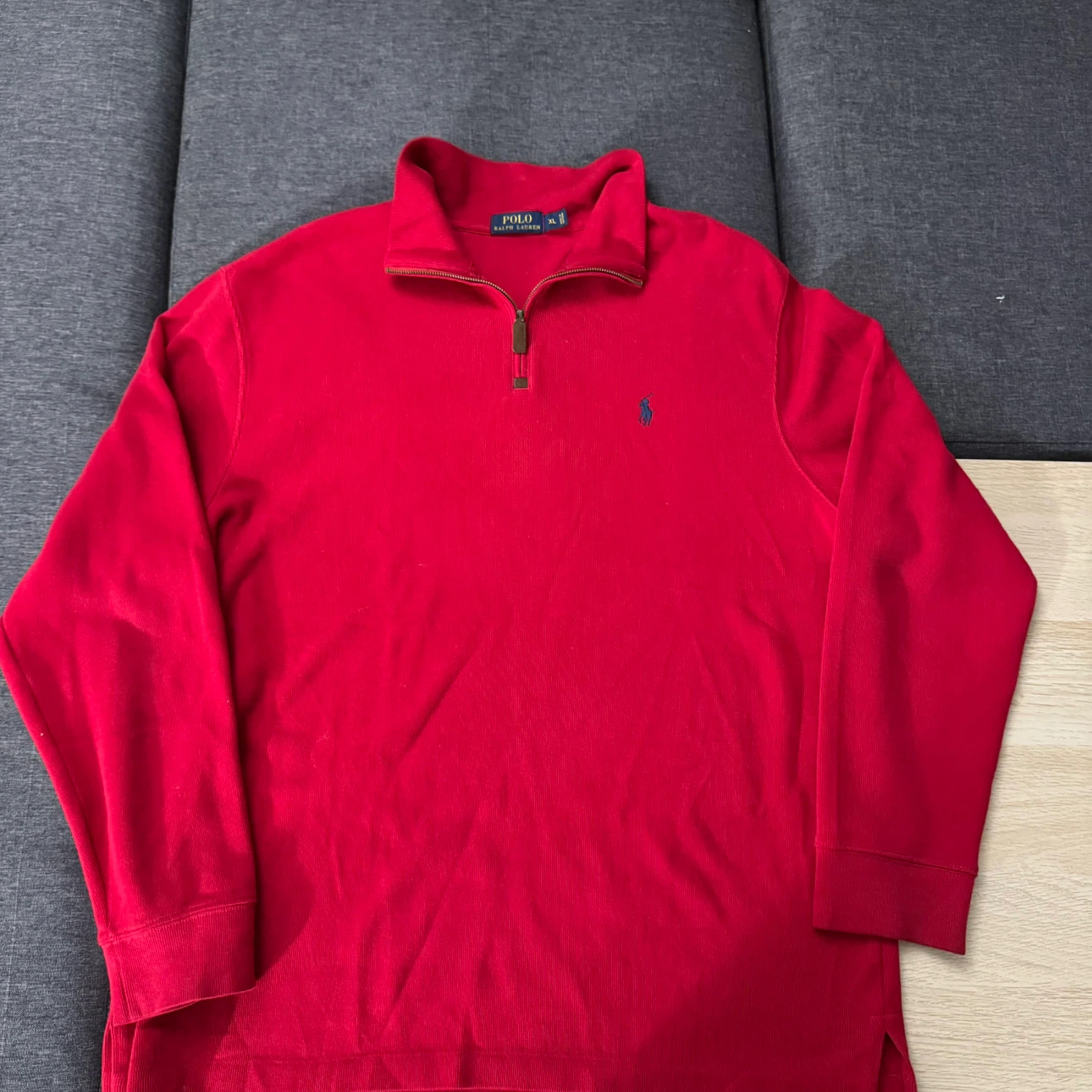 Polo Ralph Lauren Red Quarter-Zip Sweater