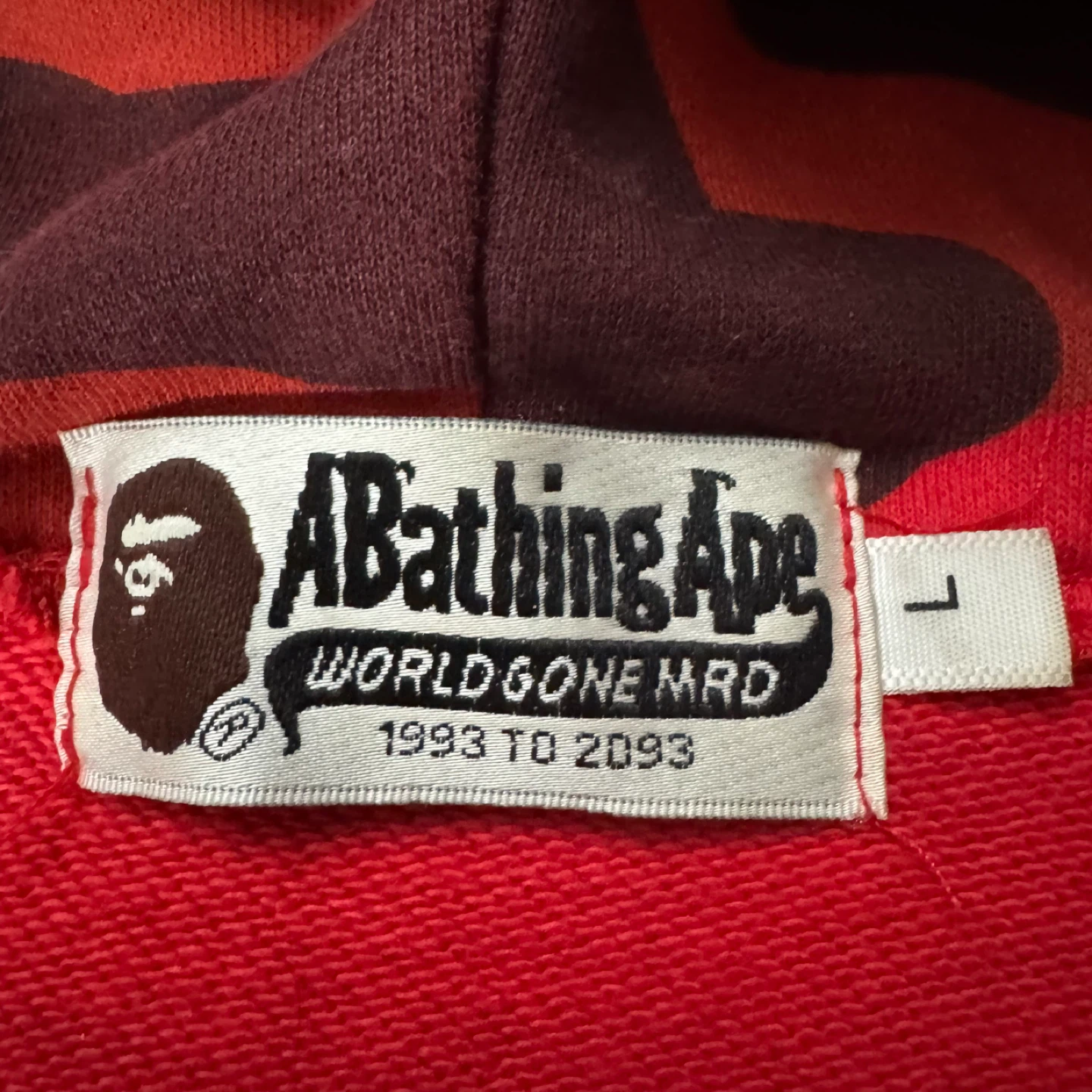 A Bathing Ape BAPE Red Camo Zip-Up Hoodie - photo 2