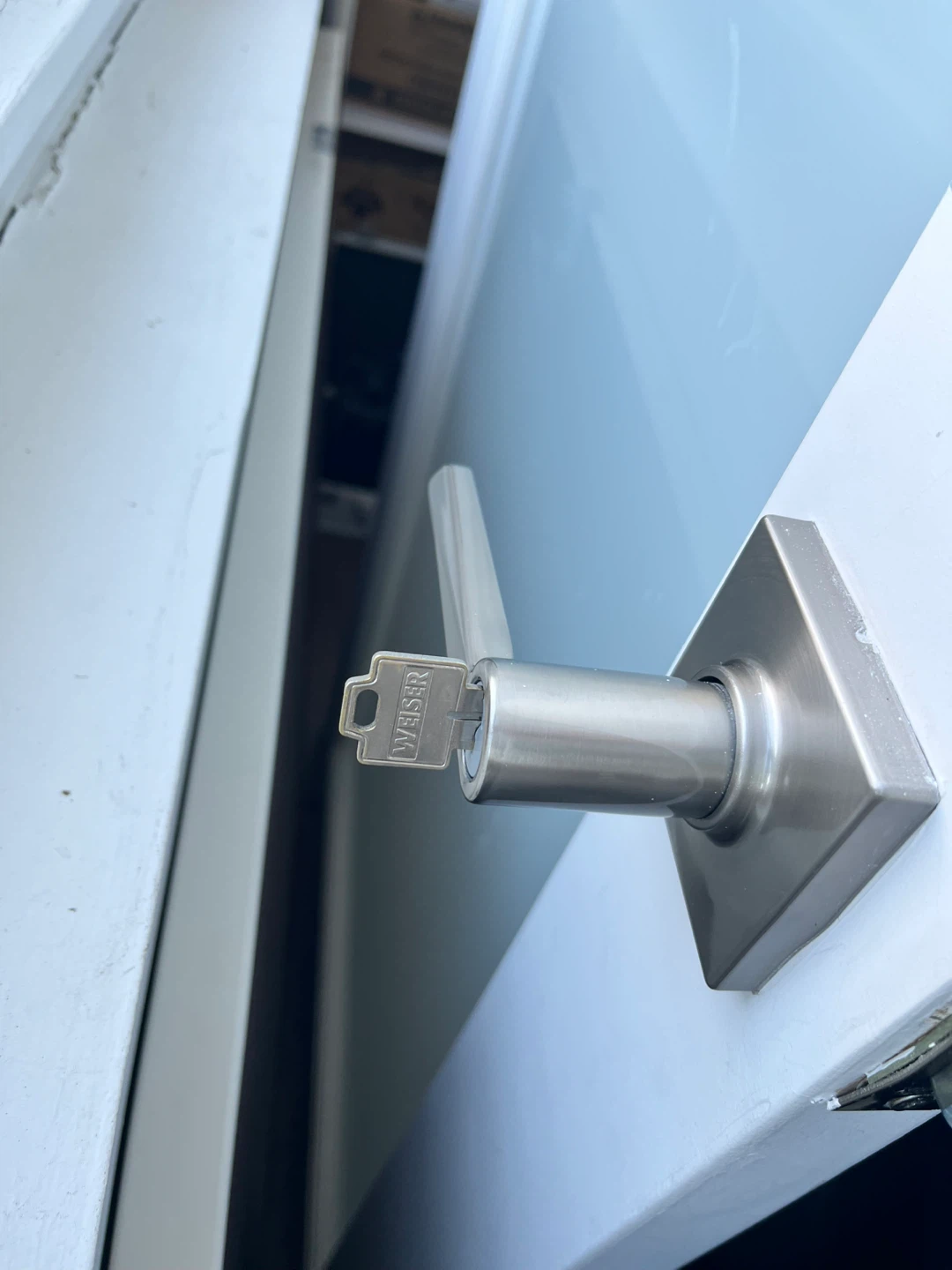 Weiser Lever Door Handle and Frosted Glass Panel - photo 4