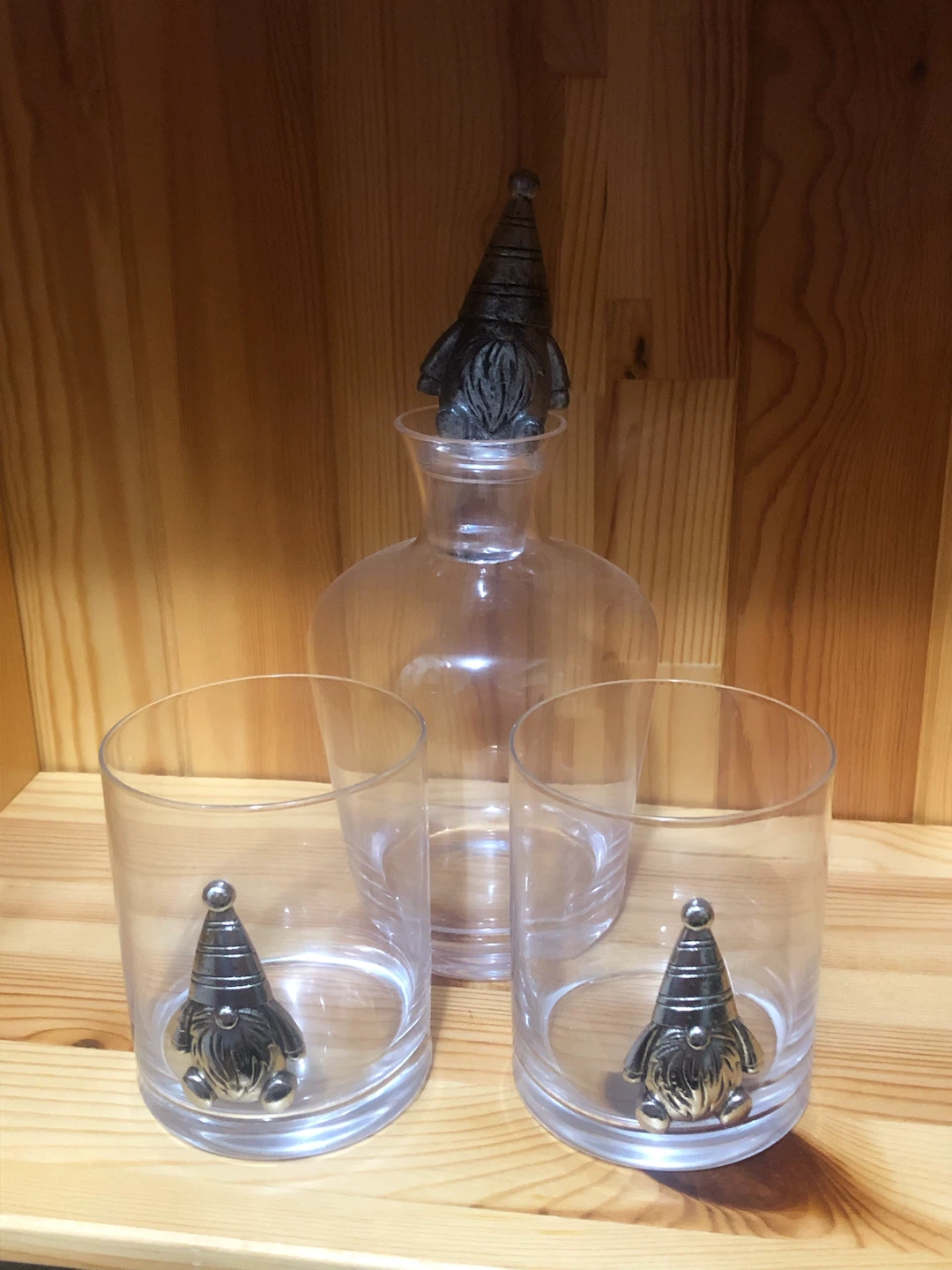 Gnome Decanter and Two Glasses Set 🏈