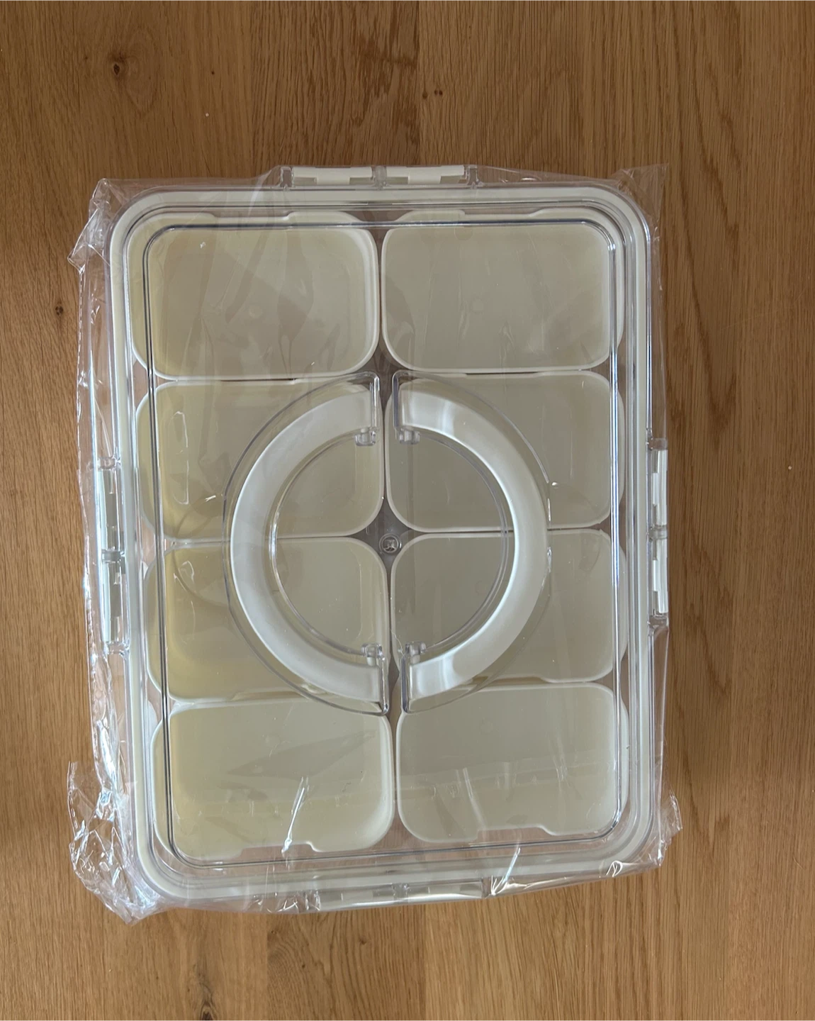 Clear Food Organizer with 8 Compartments