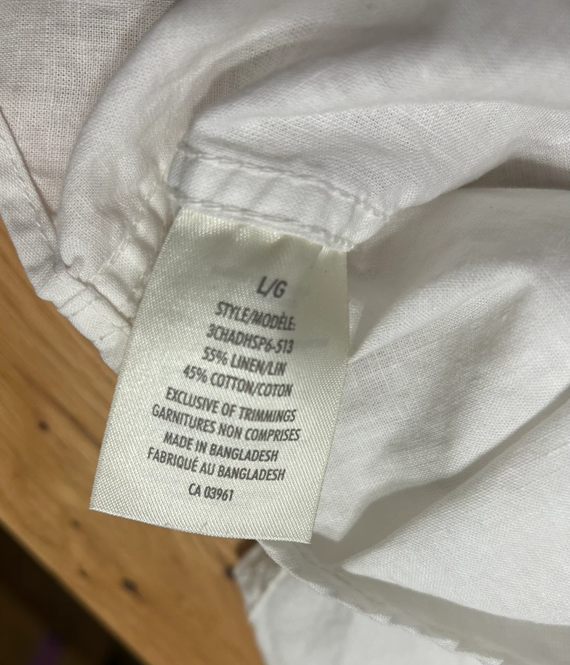 Denver Hayes White Linen Blend Shirt - photo 3