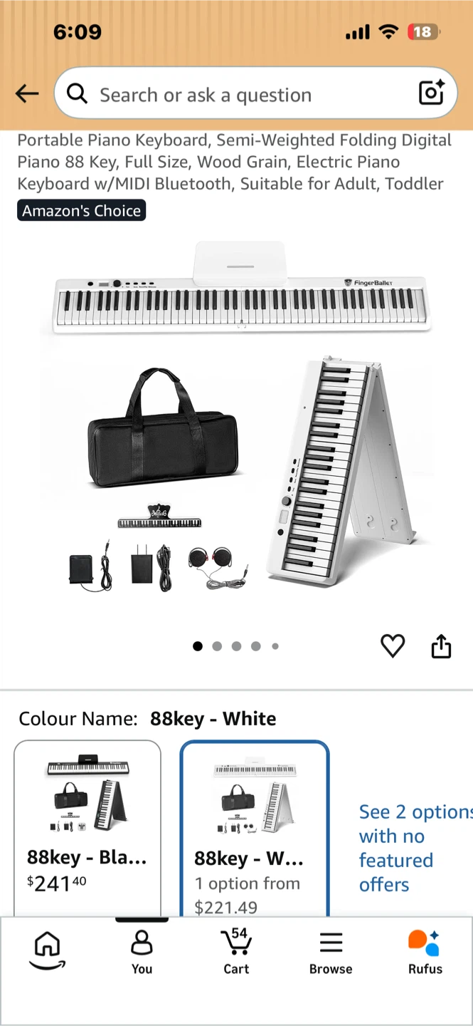 FingerBallet 88-Key Folding Digital Piano - photo 4