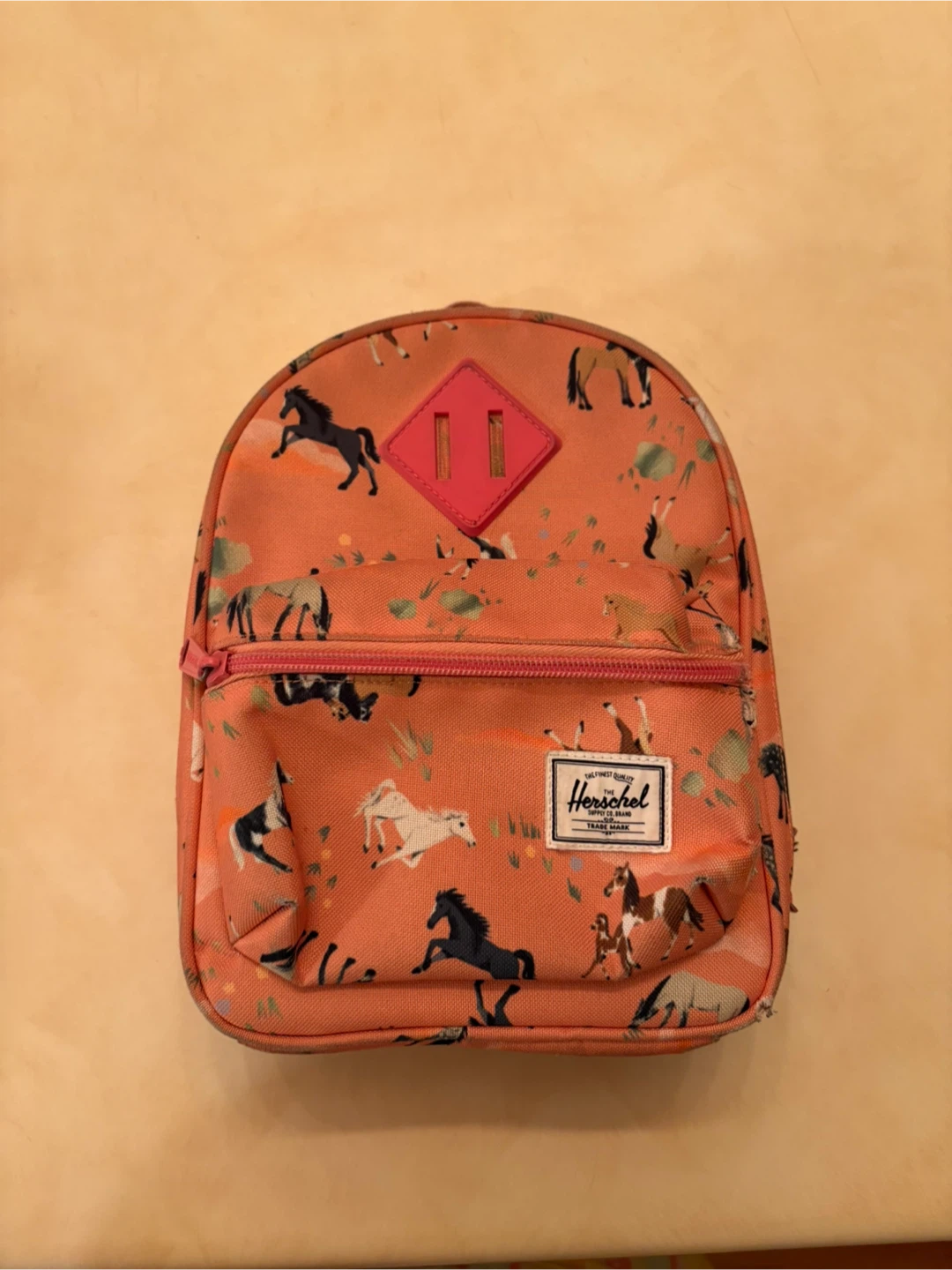 Herschel Kids’ Lunch Bag – Coral Horse Print
