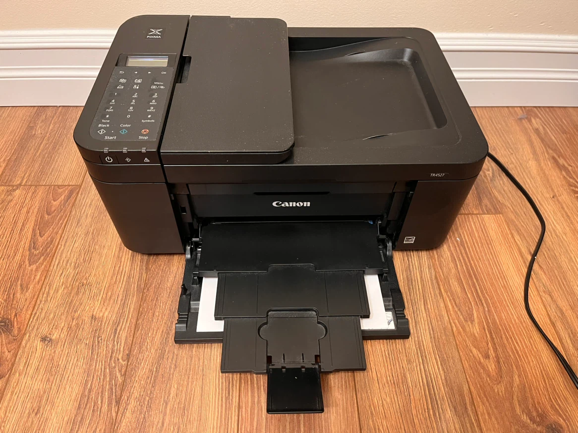 Canon PIXMA TR4527 Printer with Ink and Paper