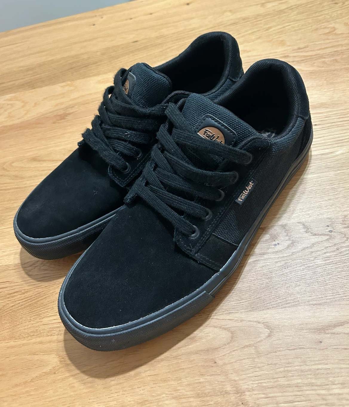 FarWest Black Suede and Canvas Sneakers Size 11
