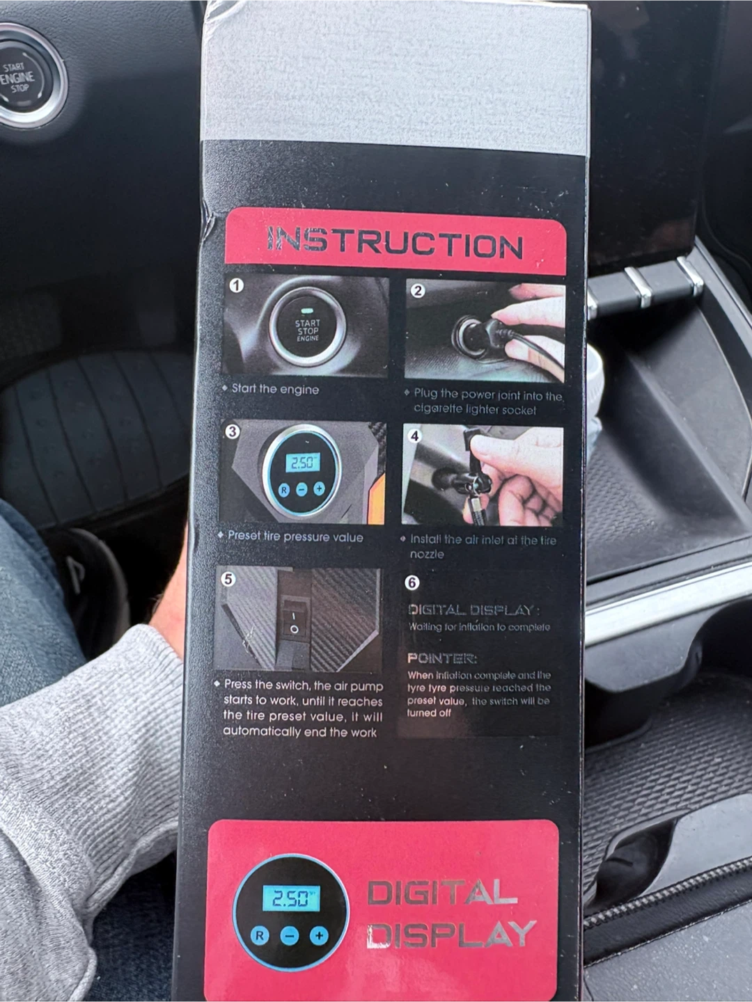 CarSun C1399-1 Portable Digital Tire Inflator - photo 3