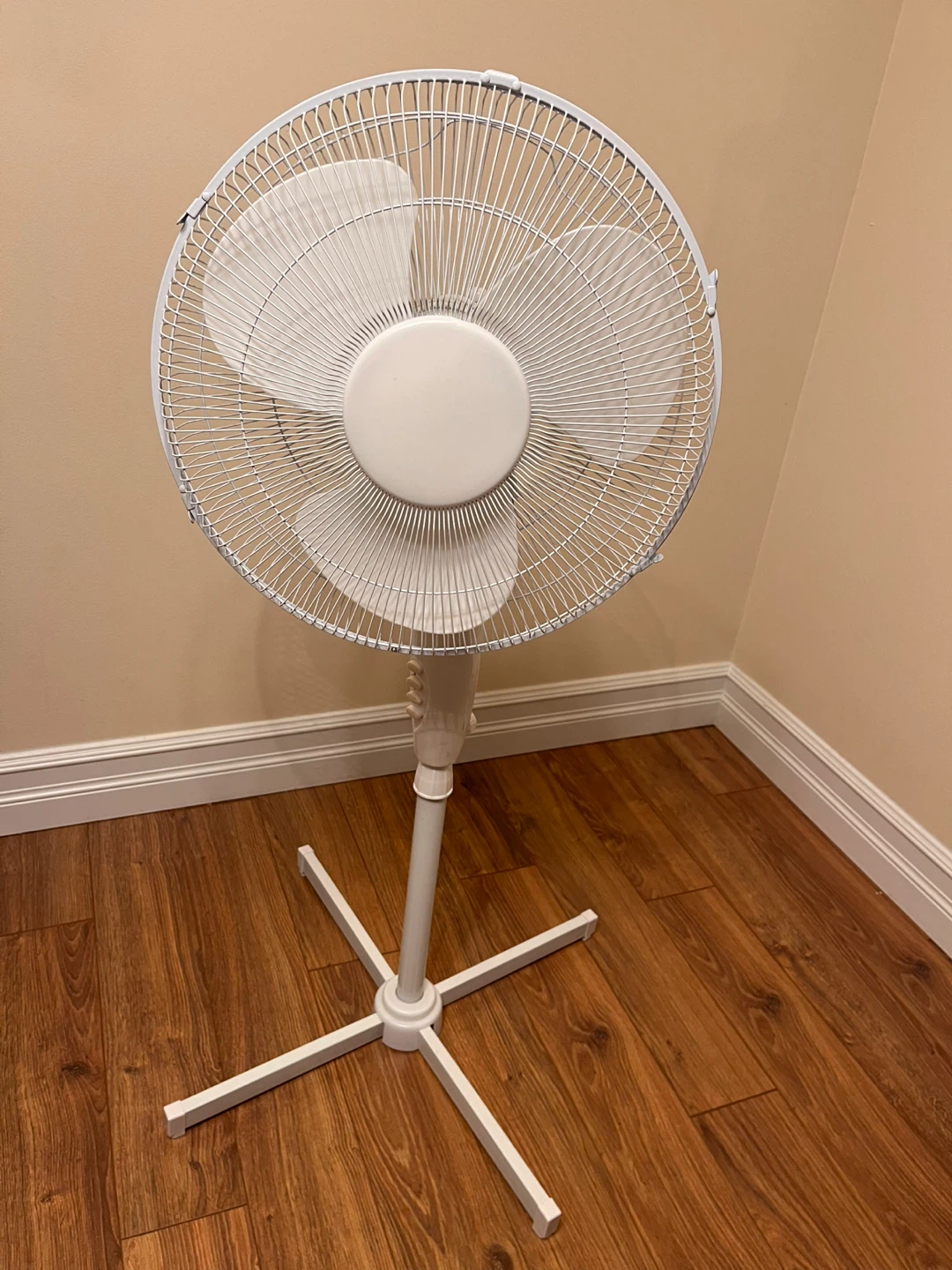 White Standing Fan