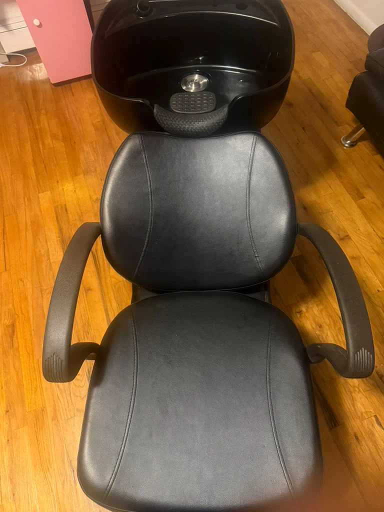 Classic Black Salon Shampoo Backwash Unit