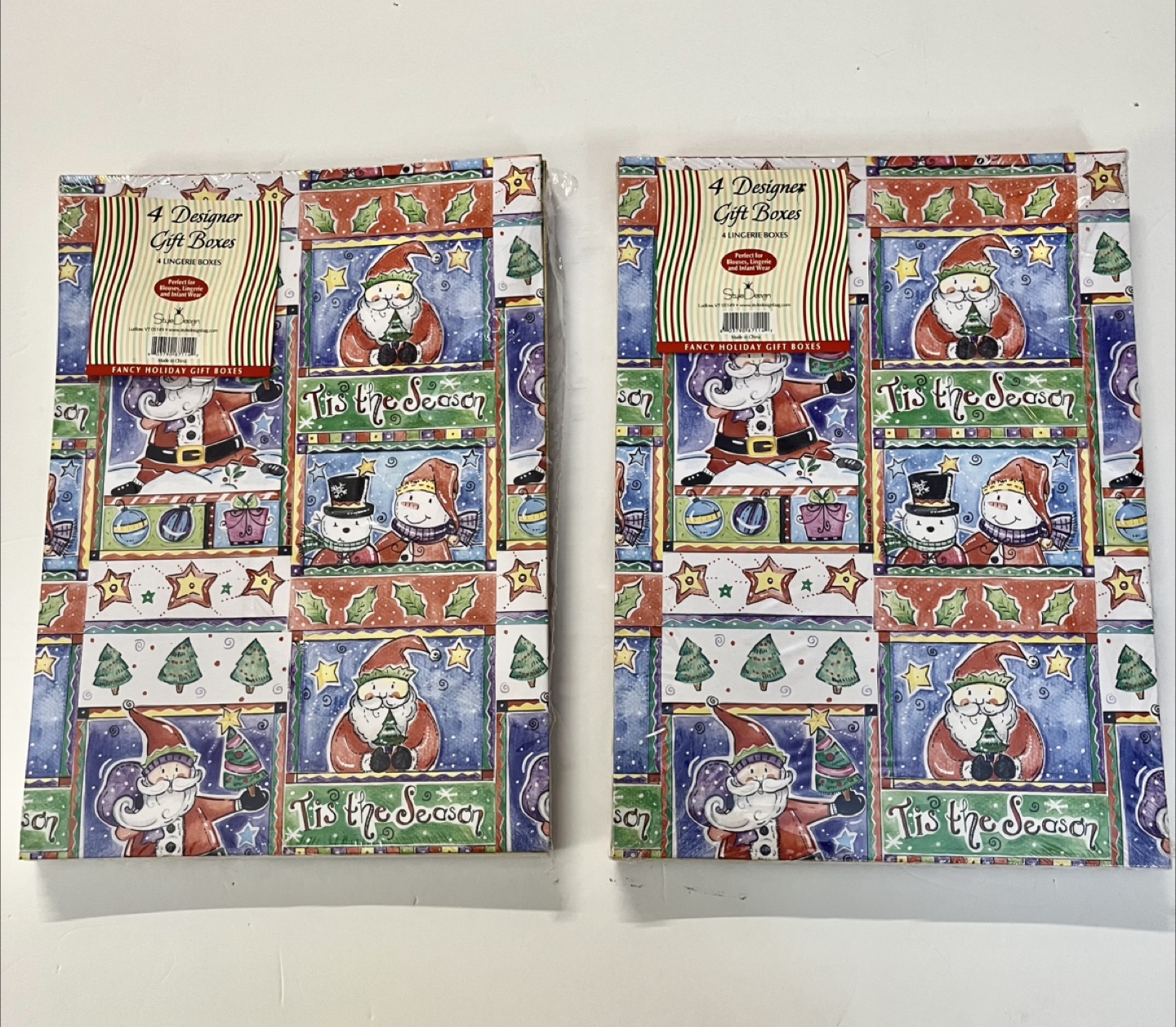 🏈 8 Designer Fancy Holiday Gift Boxes 8”x11”