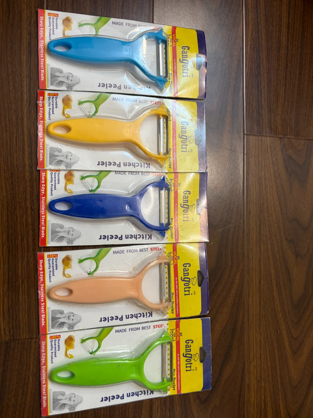 Set of 5 Gangotri Kitchen Peelers for $7