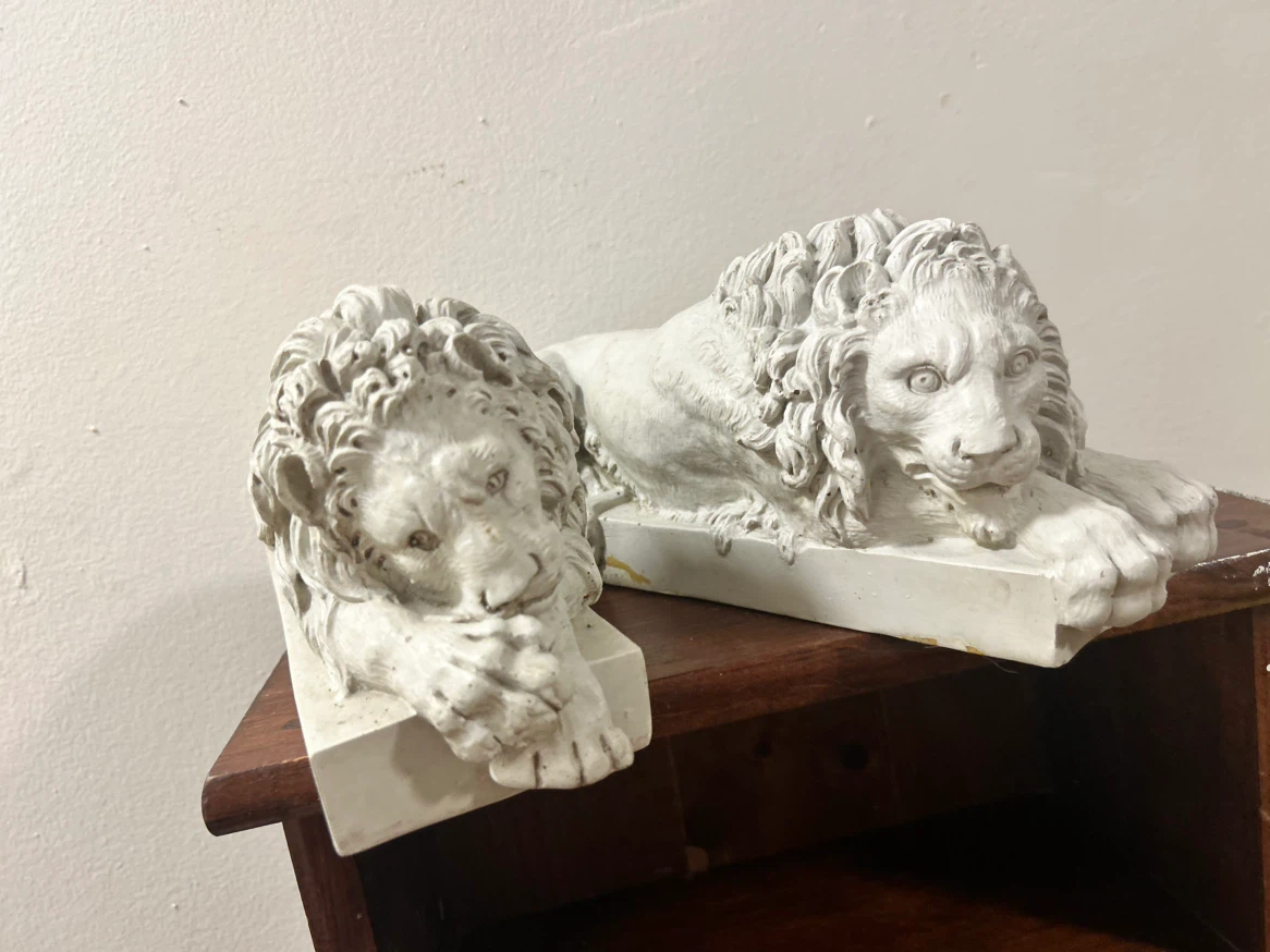 Vintage Lion Bookends
