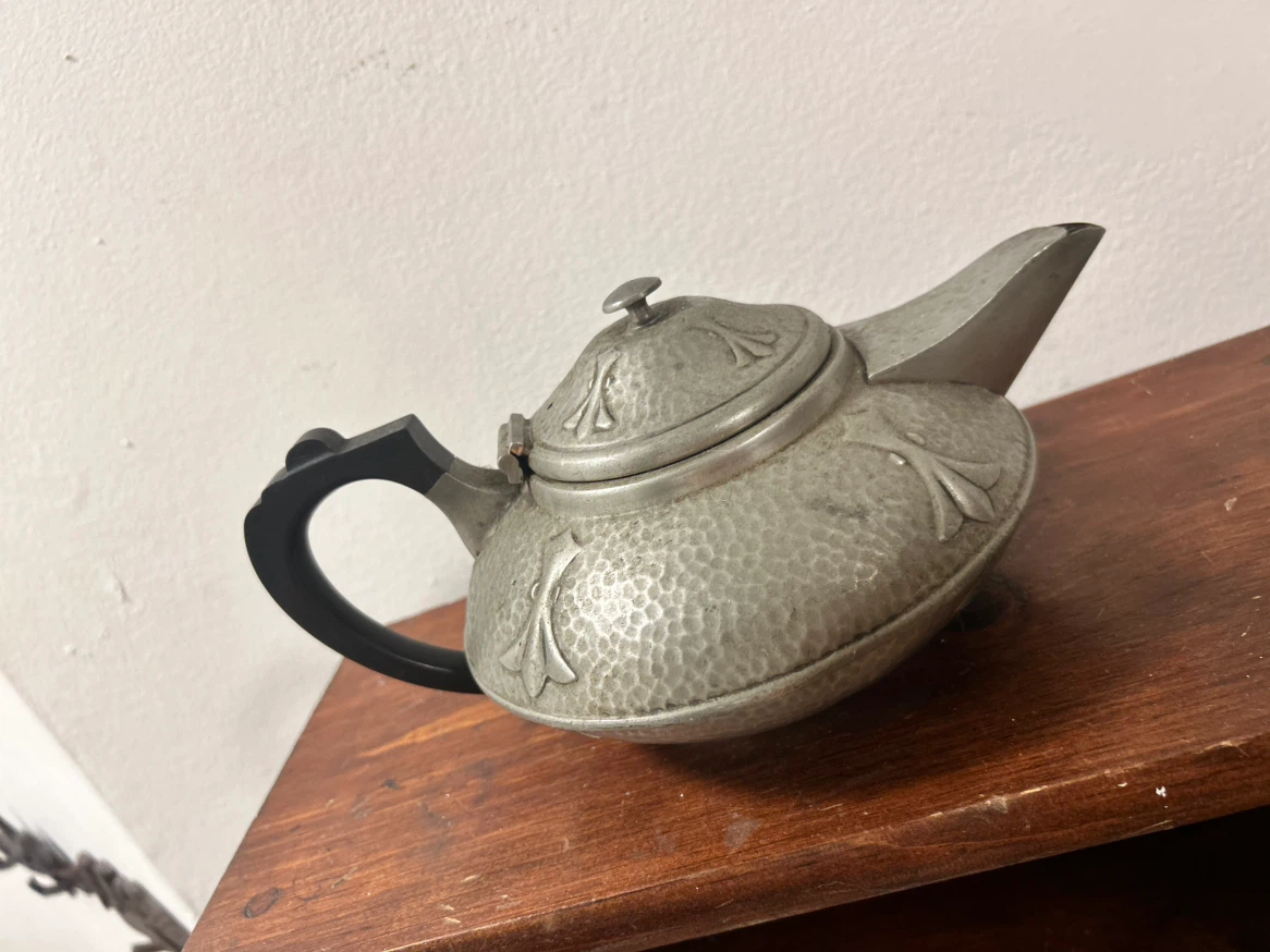 Vintage Civic Pewter Teapot
