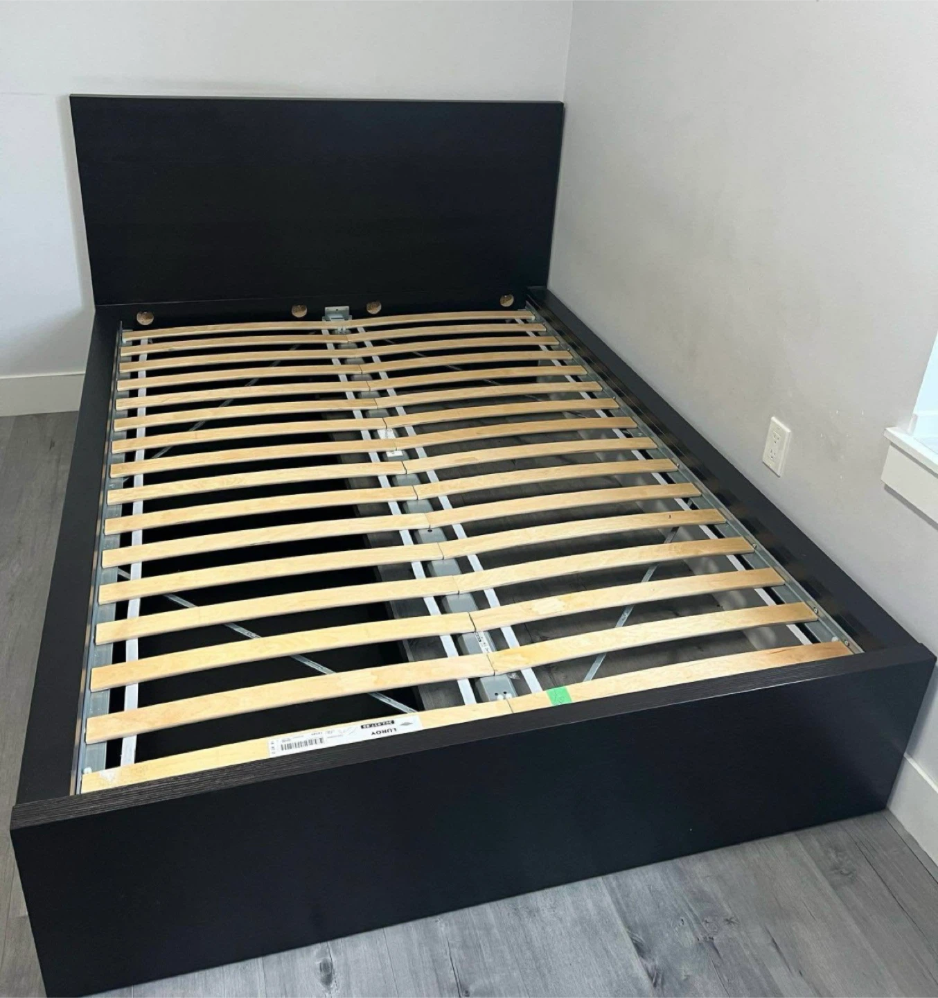 IKEA Full Size Malm Double Bed Frame with 2 Drawers Black Brown - photo 3