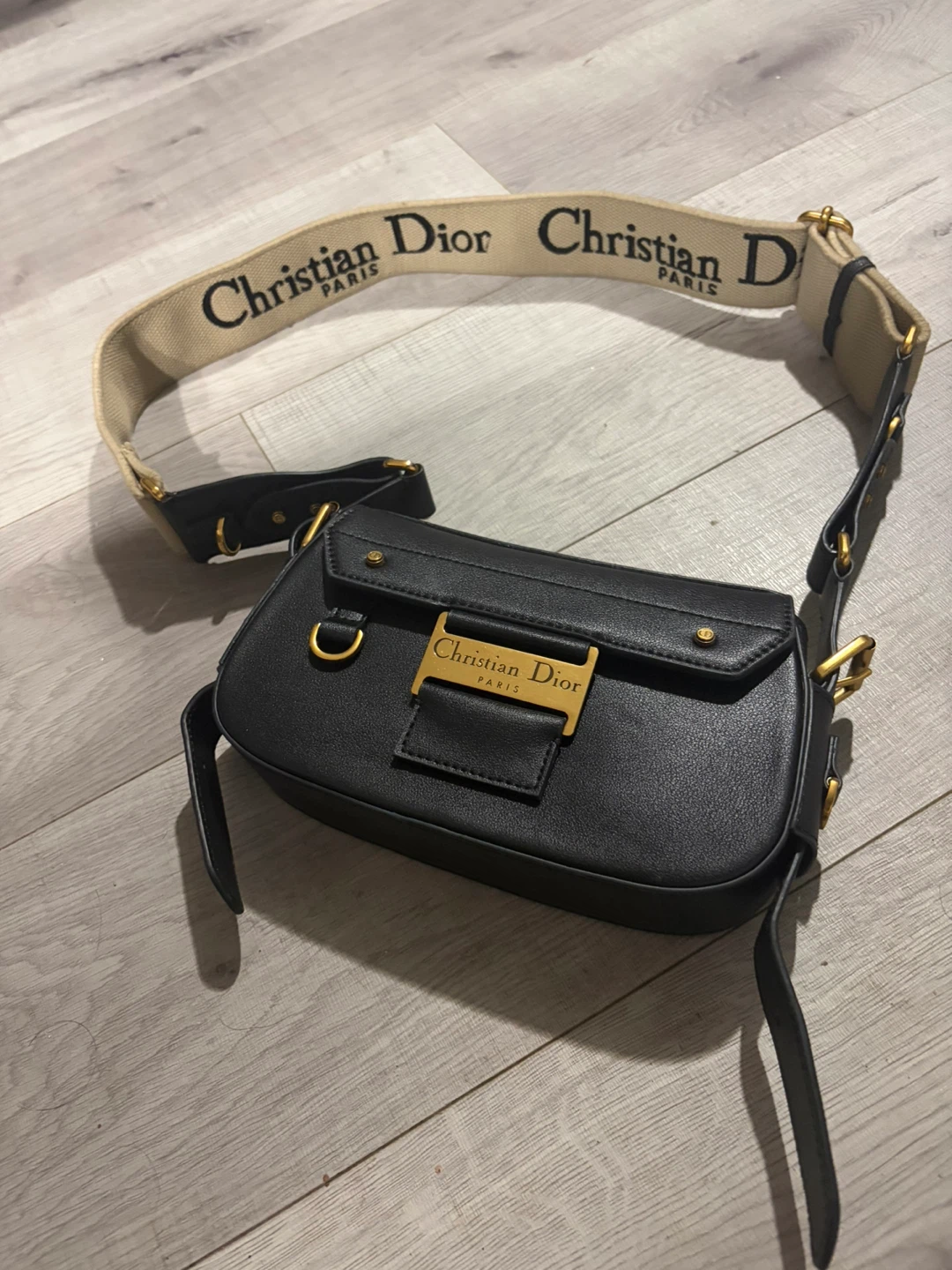 Christian Dior black shoulder bag