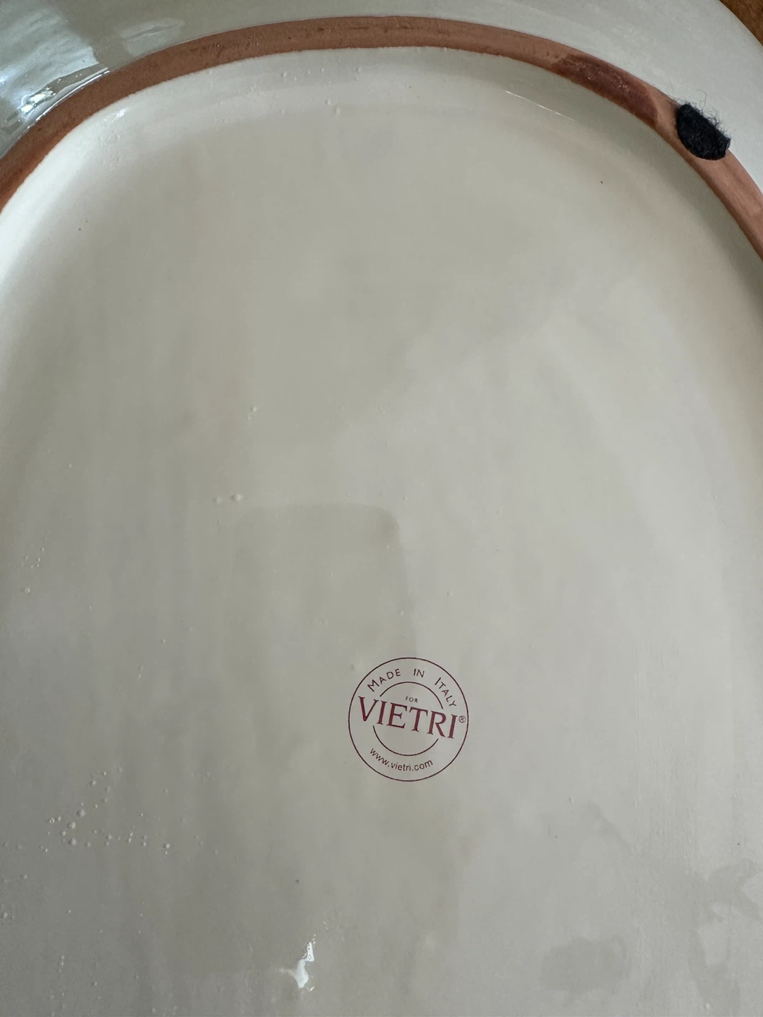 Vietri Oval Crème Serving Platter made in Italy - photo 4