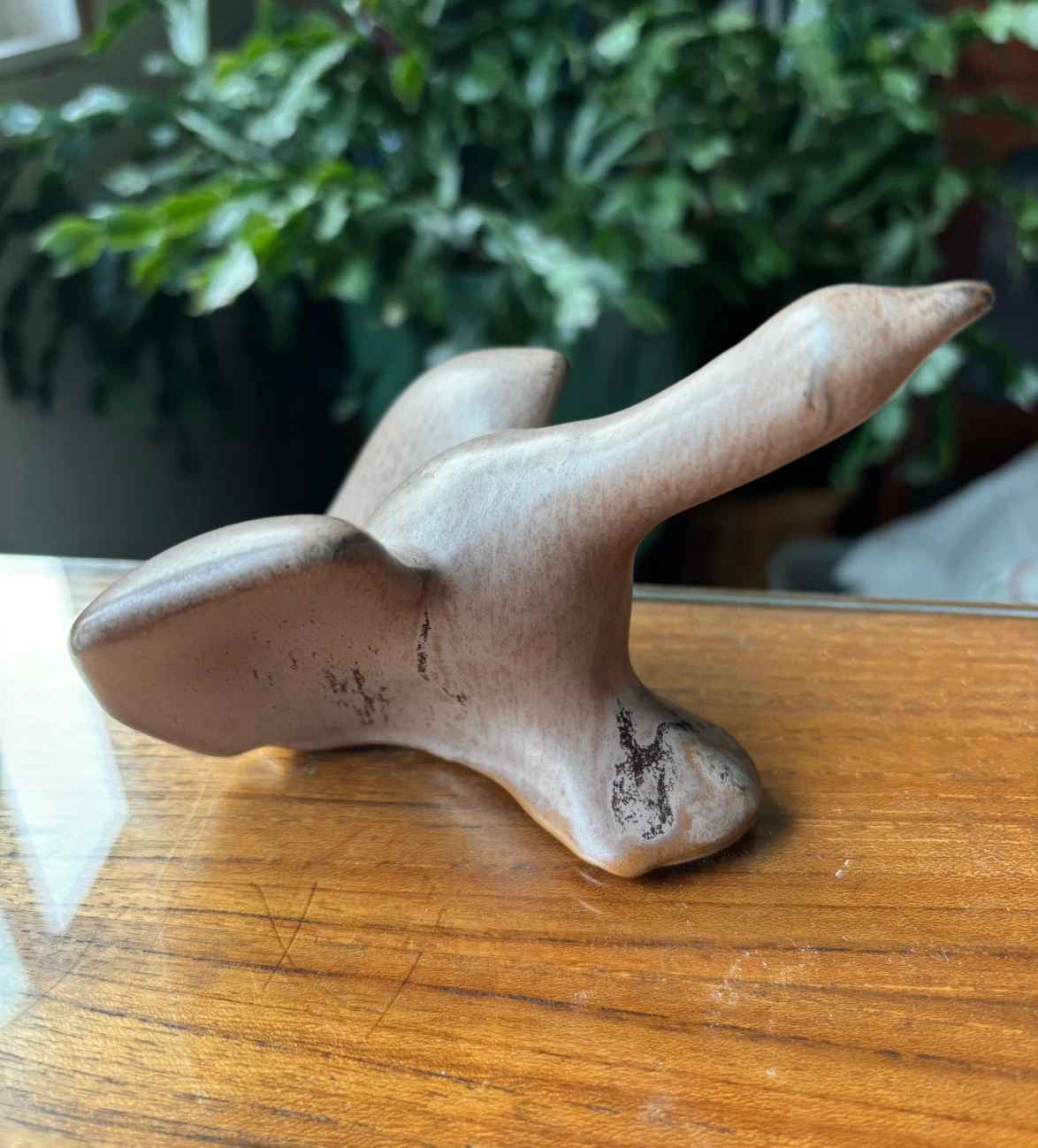 Vintage Blue Mountain Pottery Flying Goose Rare Mocha