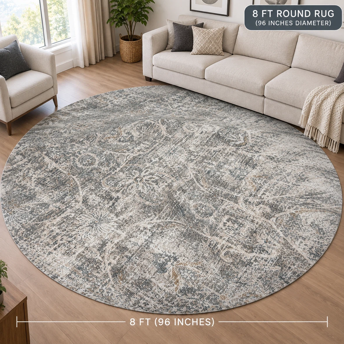 8 ft Round Area Rug - photo 2