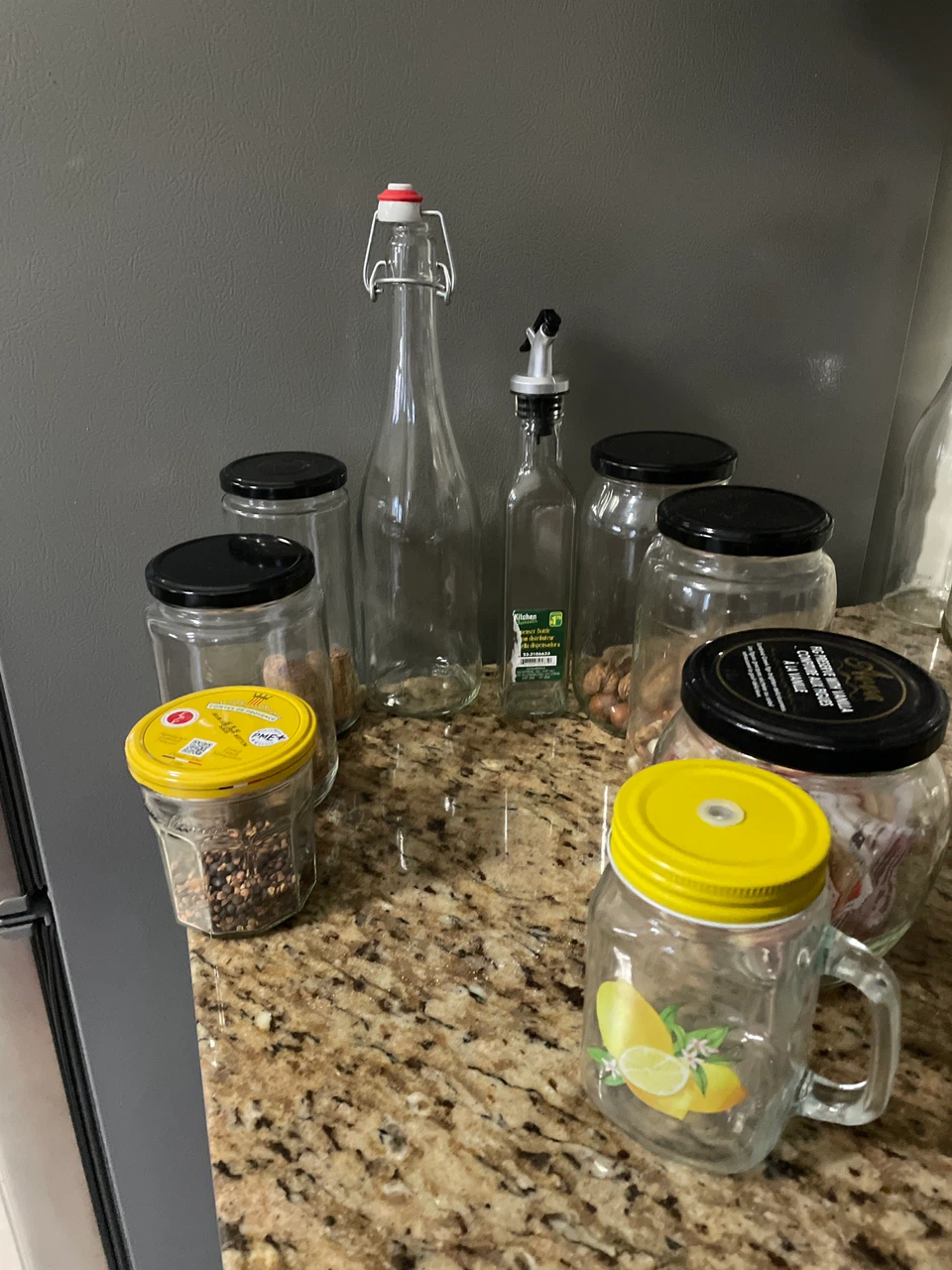 Assorted Glass Jars and Bottles