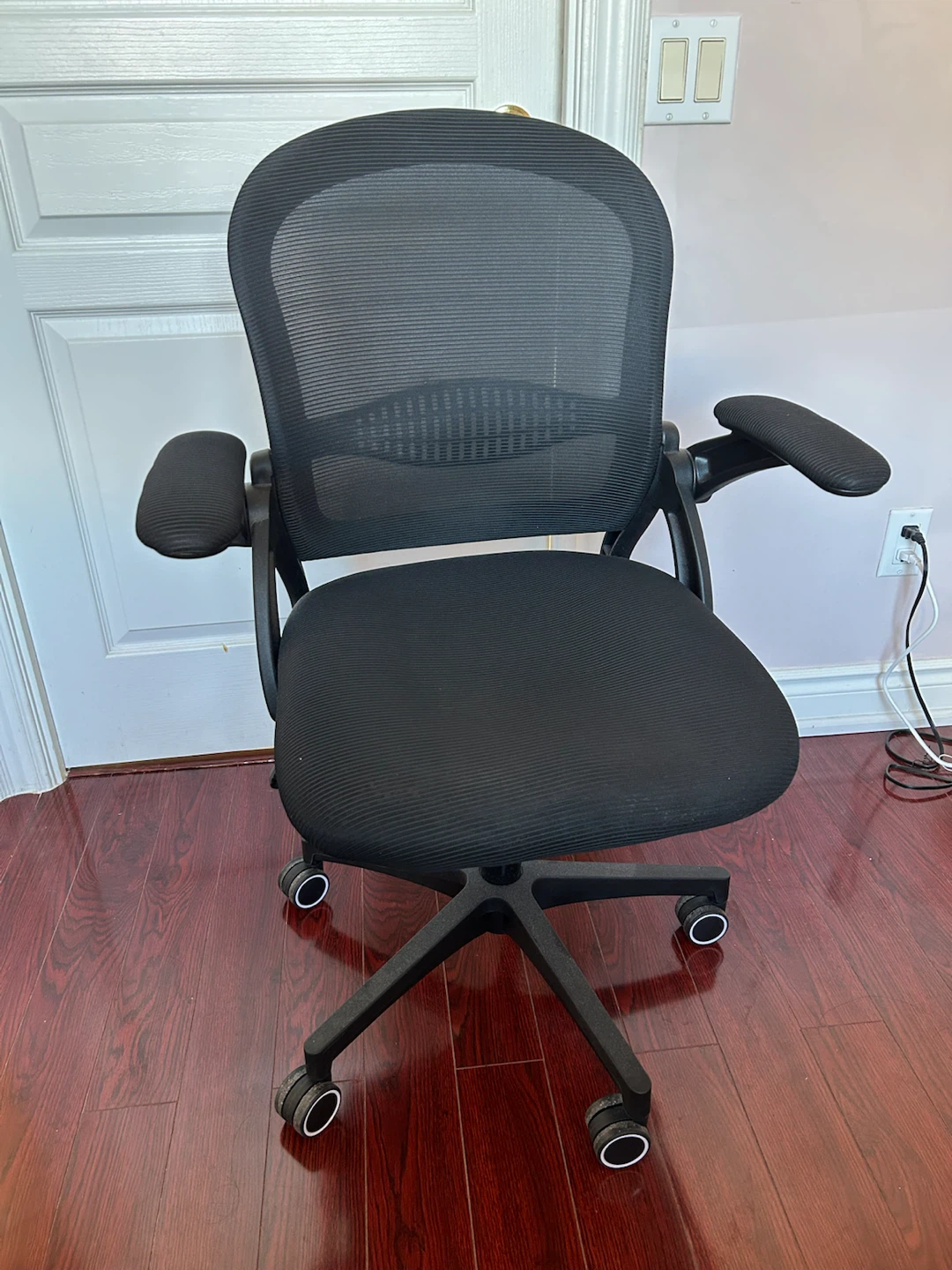 Black mesh office chair