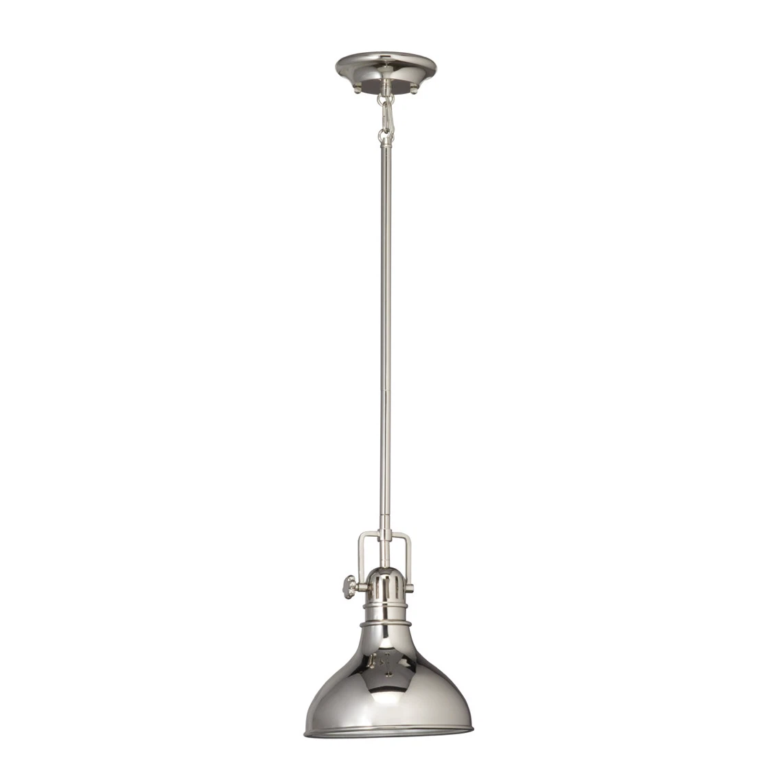 Industrial Style Polished Nickel Pendant Light
