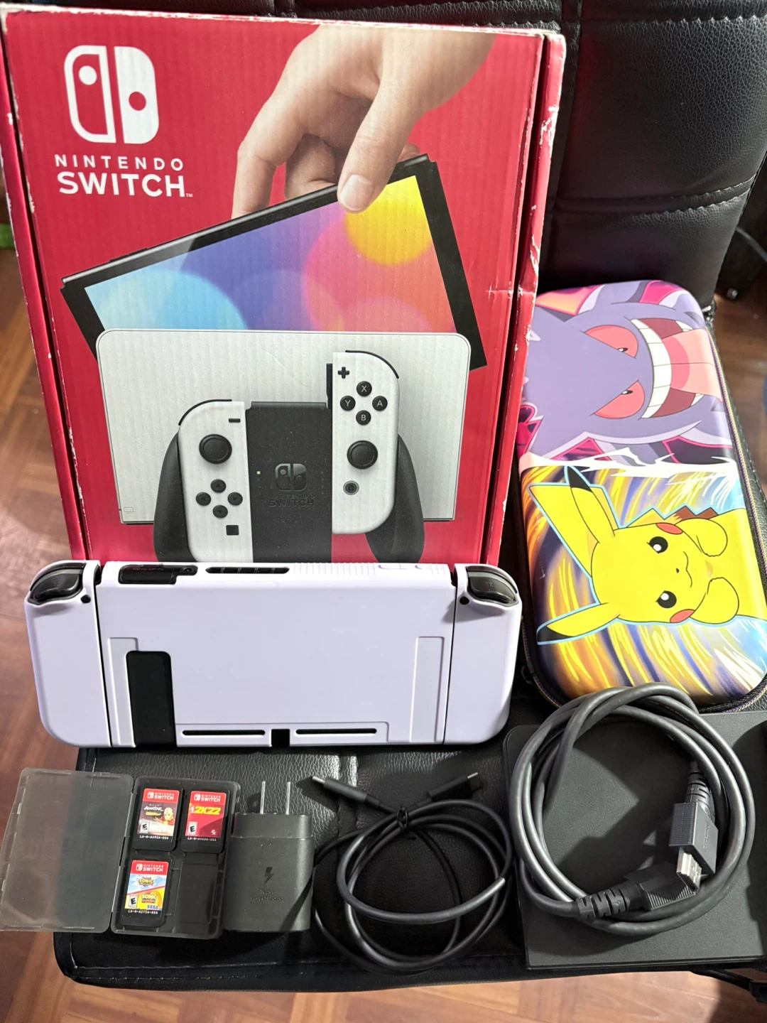 Nintendo Switch with Accessories and Games - photo 3
